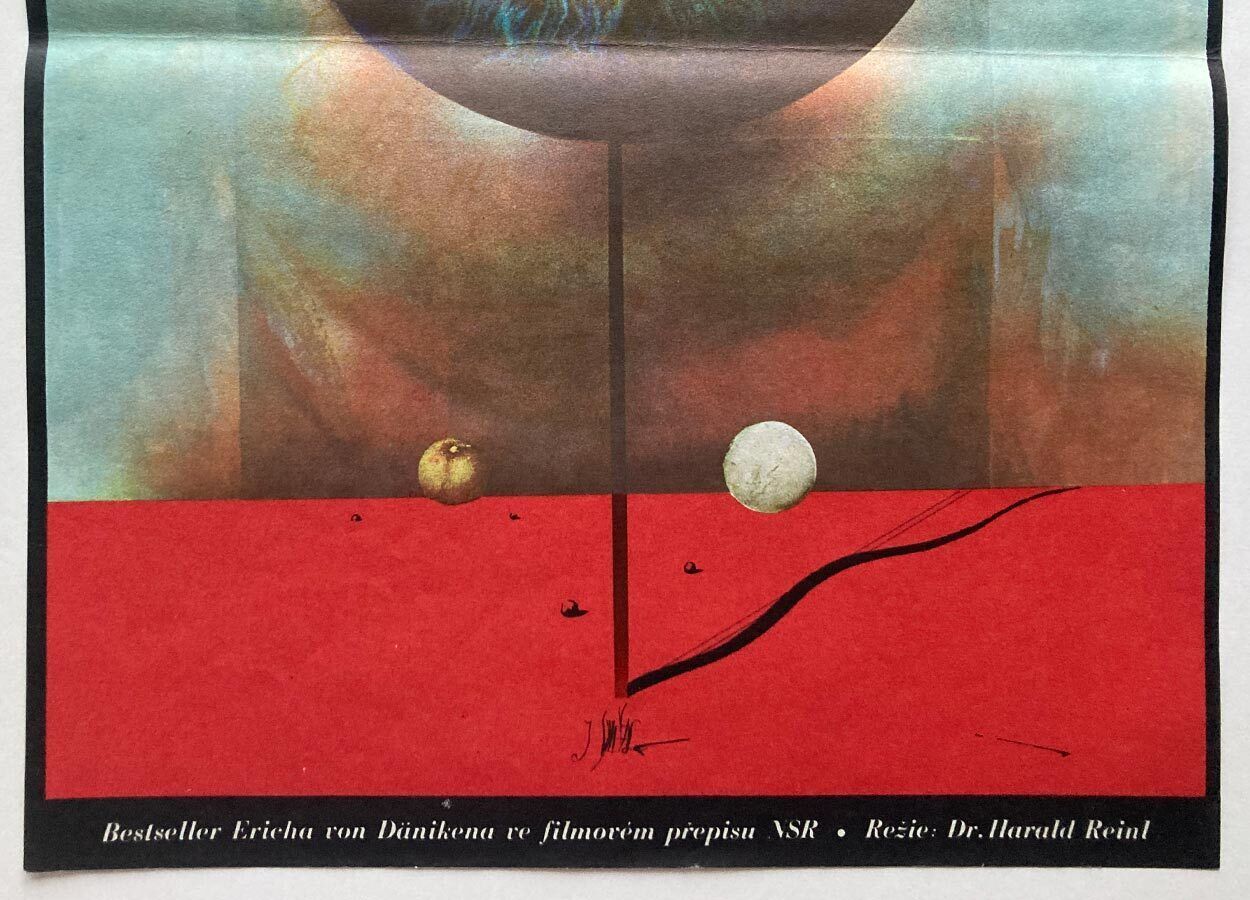 Filmaffiche, Chariots Of The Gods, Josef Vyleťal, 1971, Vintage Tsjechisch ontwerp photo for sale
