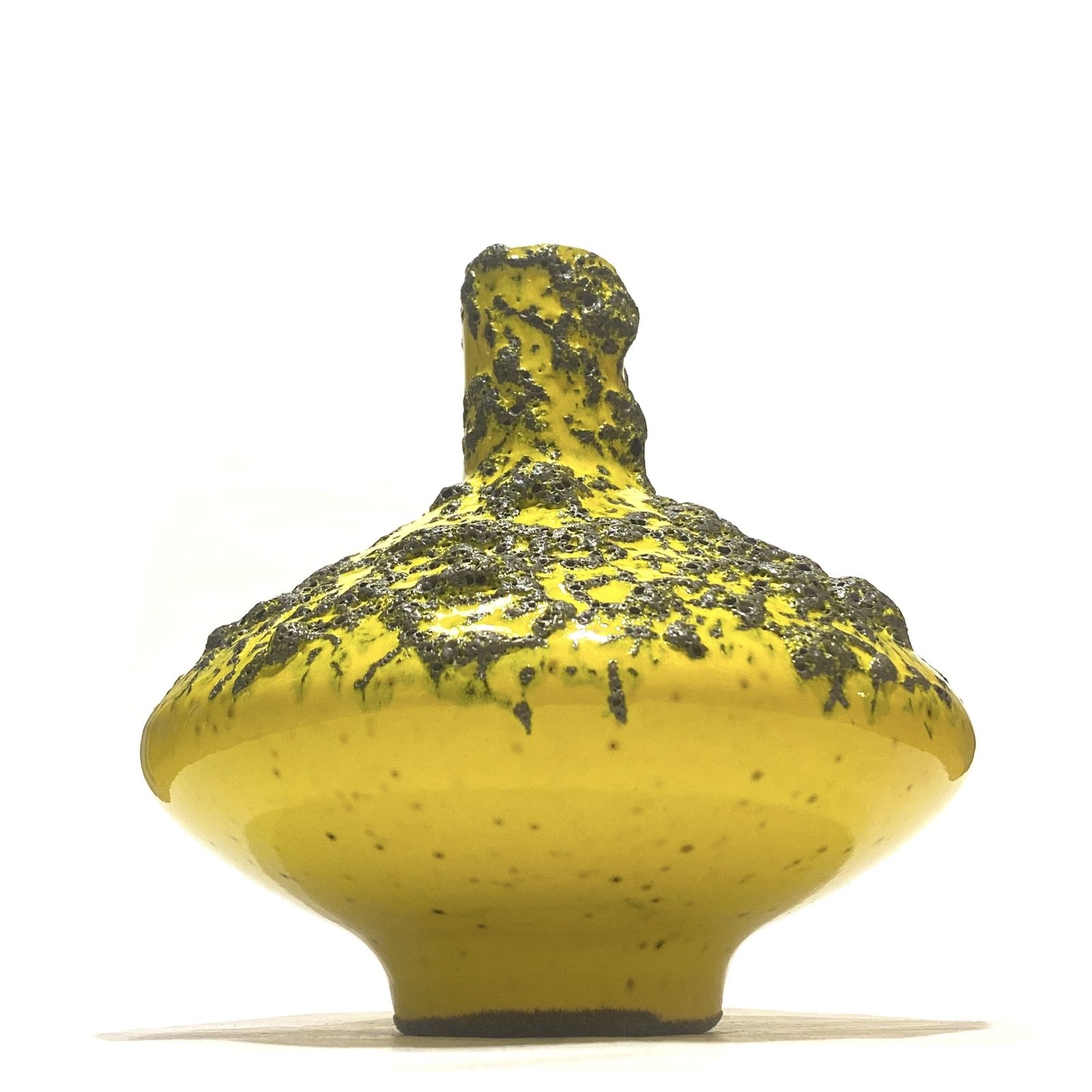 Otto Keramik 206 Vase In Yellow Fat Lava (17.5cm Dia), West German Art Pottery Glaze photo furniture