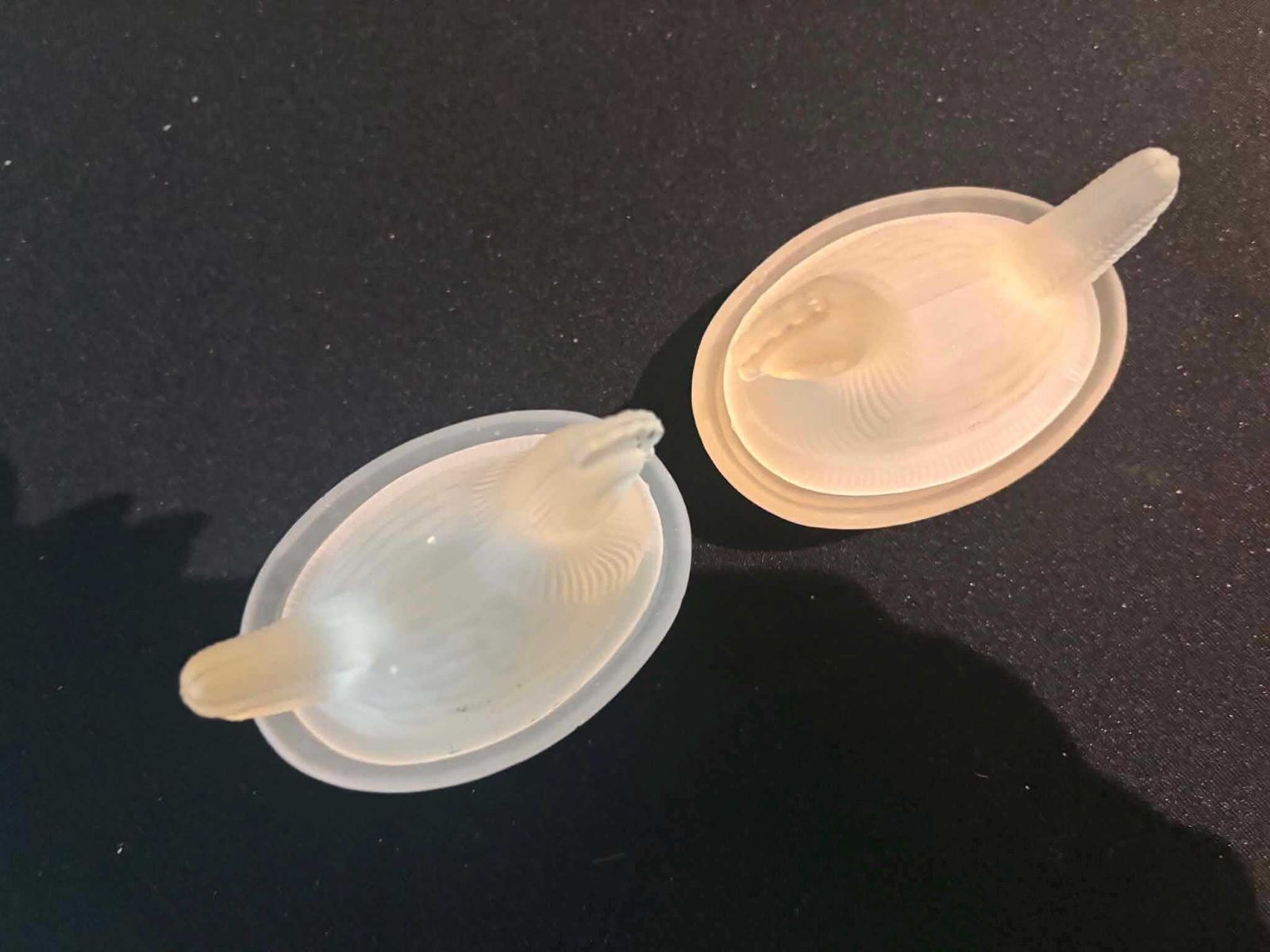 photo for sale Vintage Frosted Glass Hen On Nest Salt Cellars Set Of 2, Mini Chicken Dishes, Easter Farmhouse Table Decor Vintagechicbruxelles 5 Out Of 5 Stars
