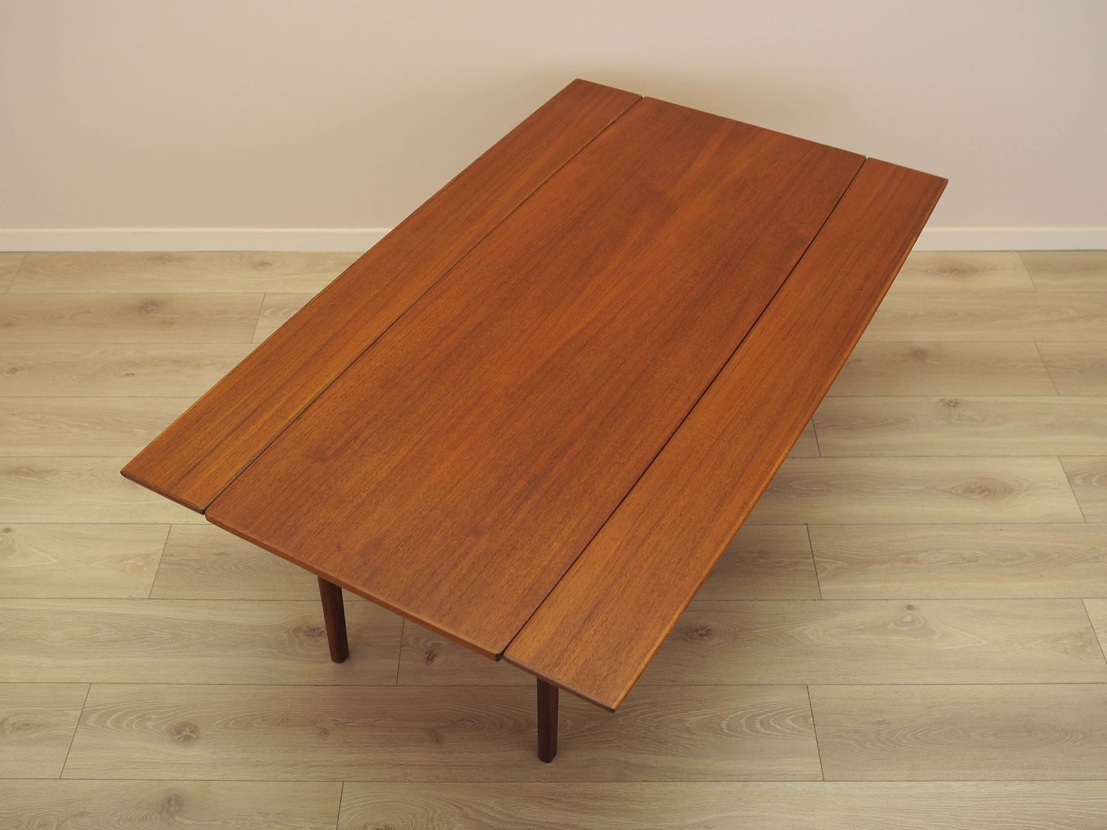 Danish Teak Coffee Table With Slatted Shelf, 1960s photo buy