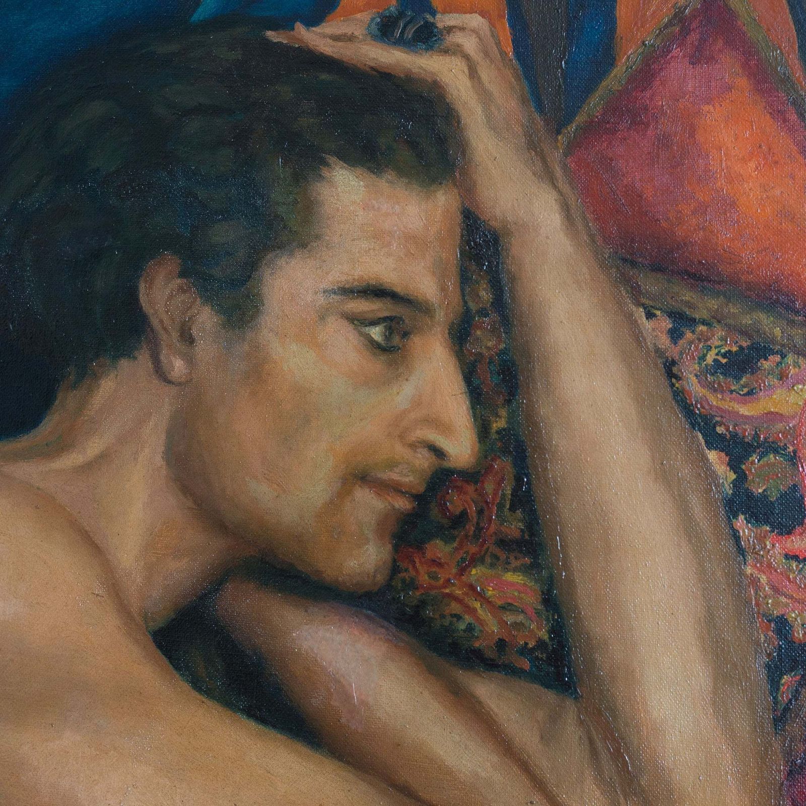 Portret Van Een Zittende Man Door Alicia Berenguer photo 1600.0