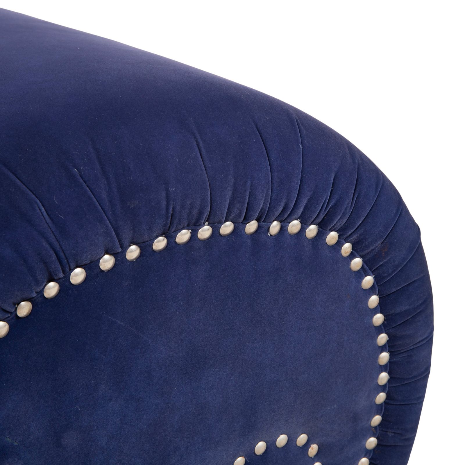 Bretz Gaudi Velvet Fabric Stool Dark Blue photo for sale