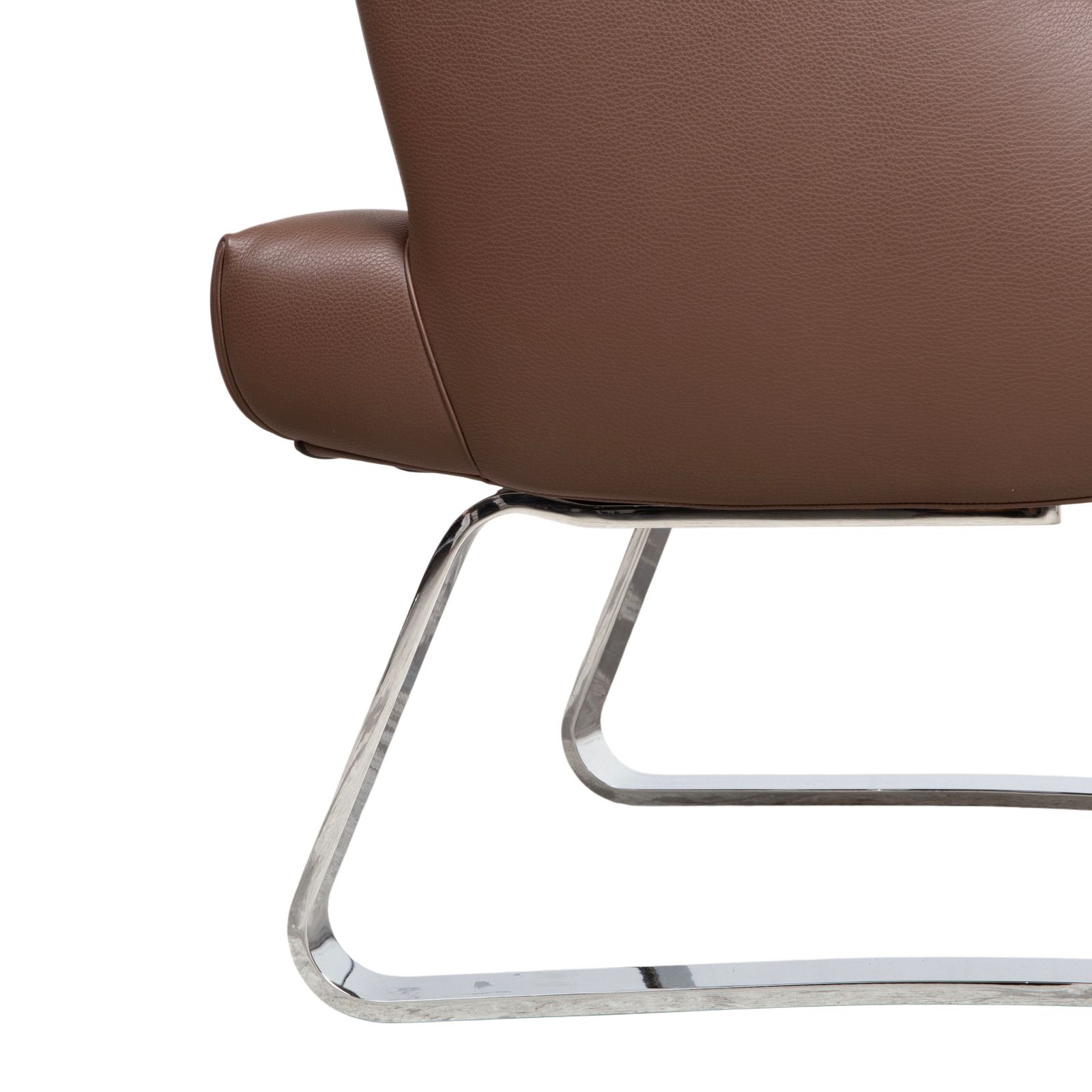 De Sede Ds 258 Leather Metal Armchair Set Brown Chrome photo Furniture