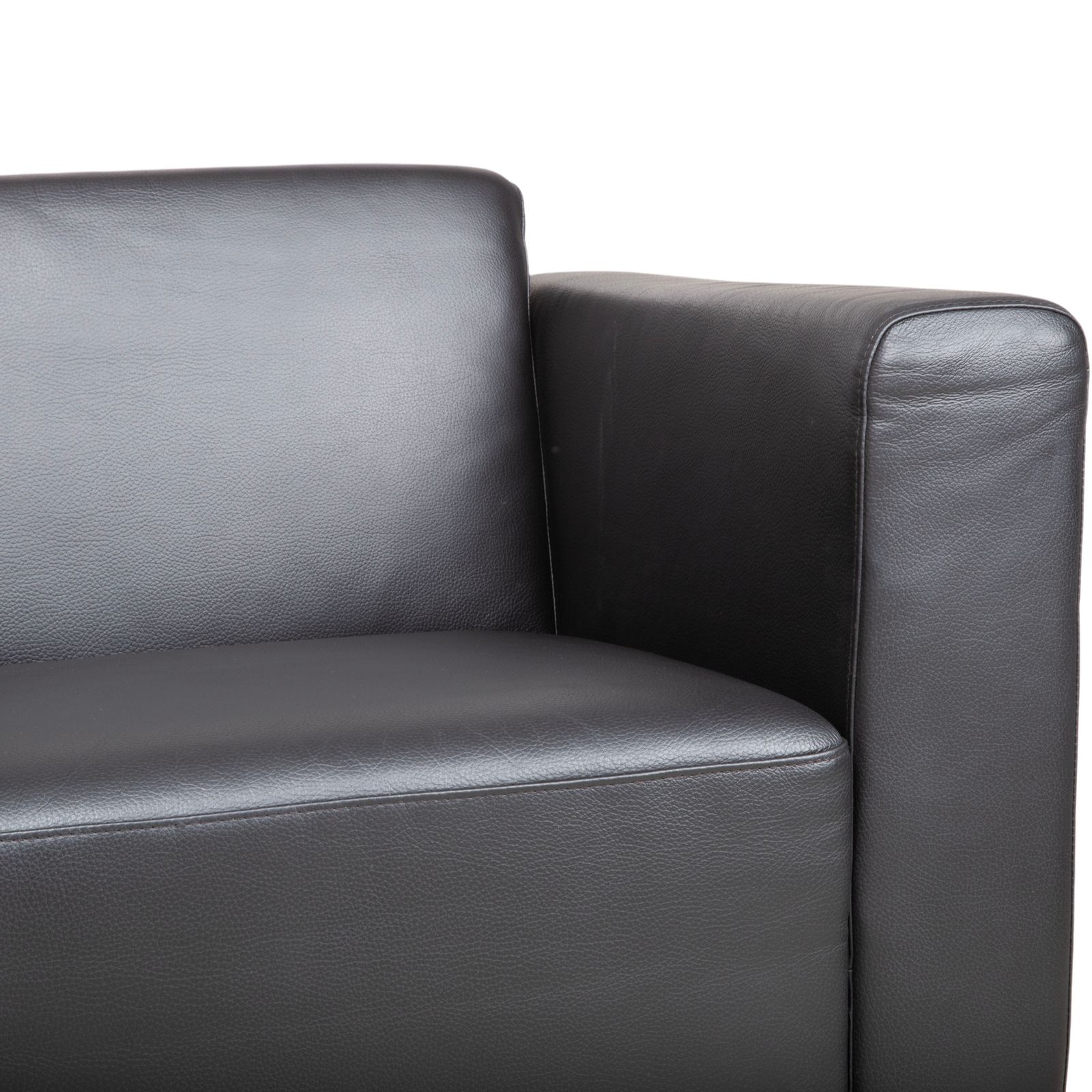Fauteuil Brühl Serge en cuir, chrome noir, fonction pivotante photo 1676.0