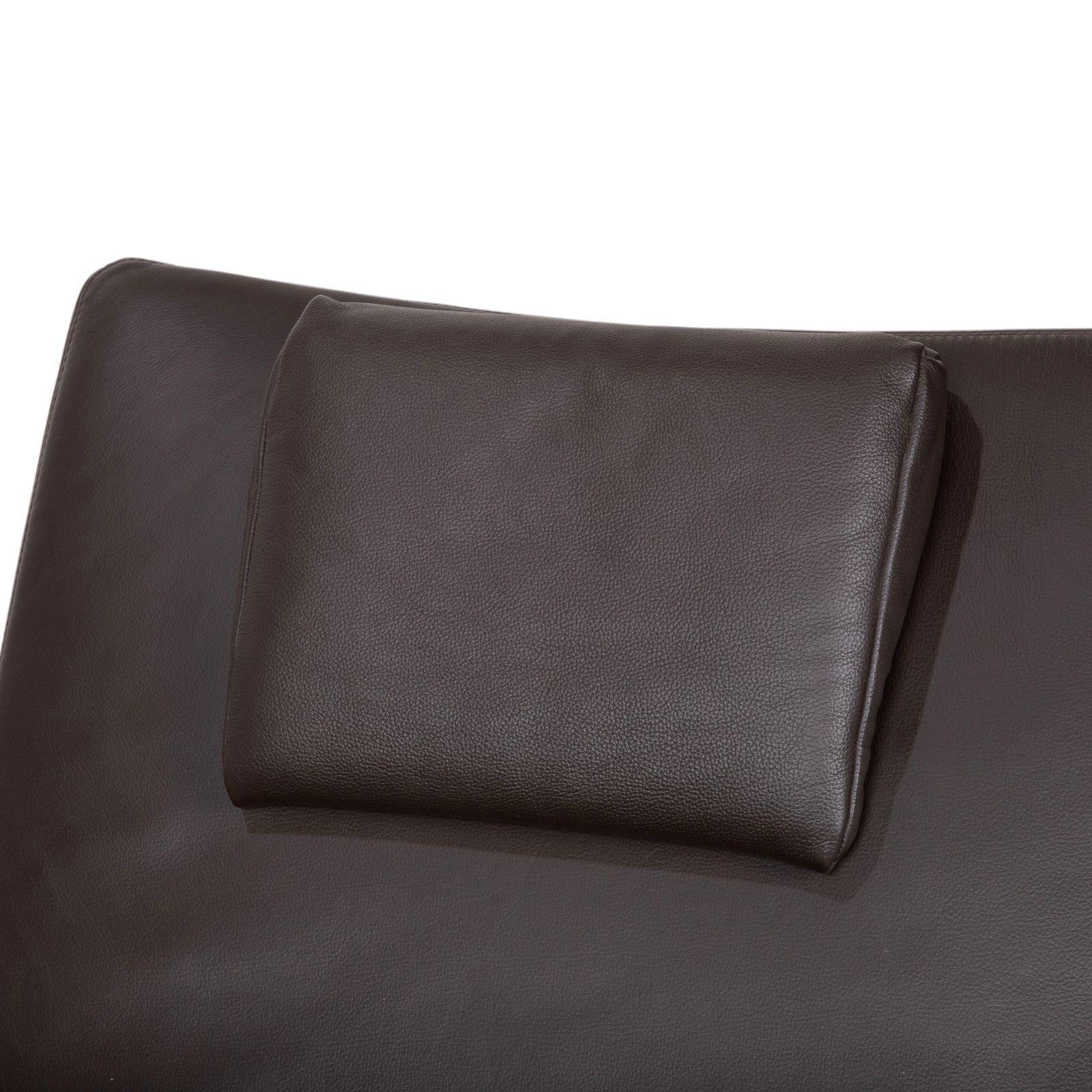 Koinor Jeremiah Lounger, Leather, Brown Chrome, Manual Function, Including Headrest. photo buy