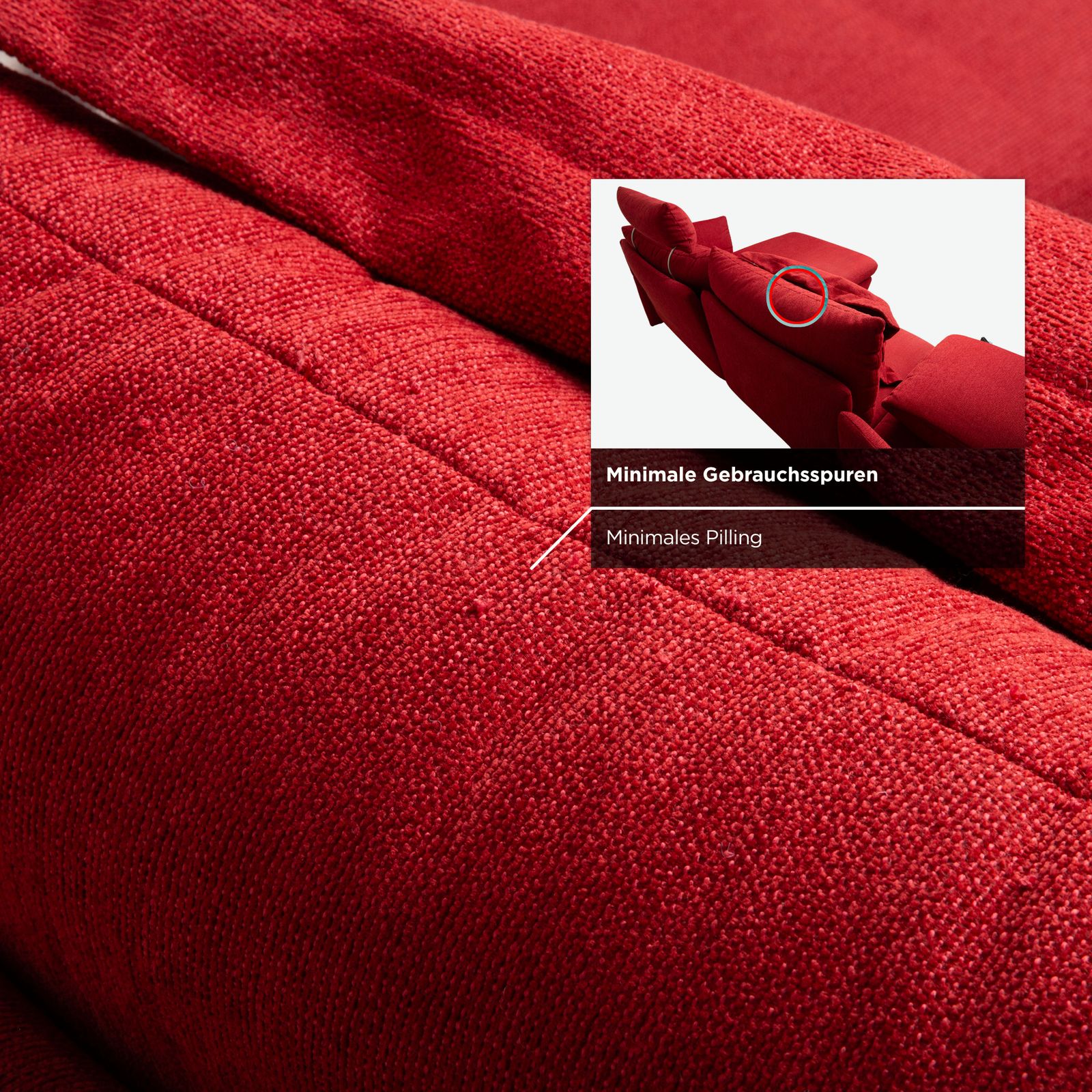 photo for sale Mondo Loredo Fabric Corner Sofa, Red, Manual Function