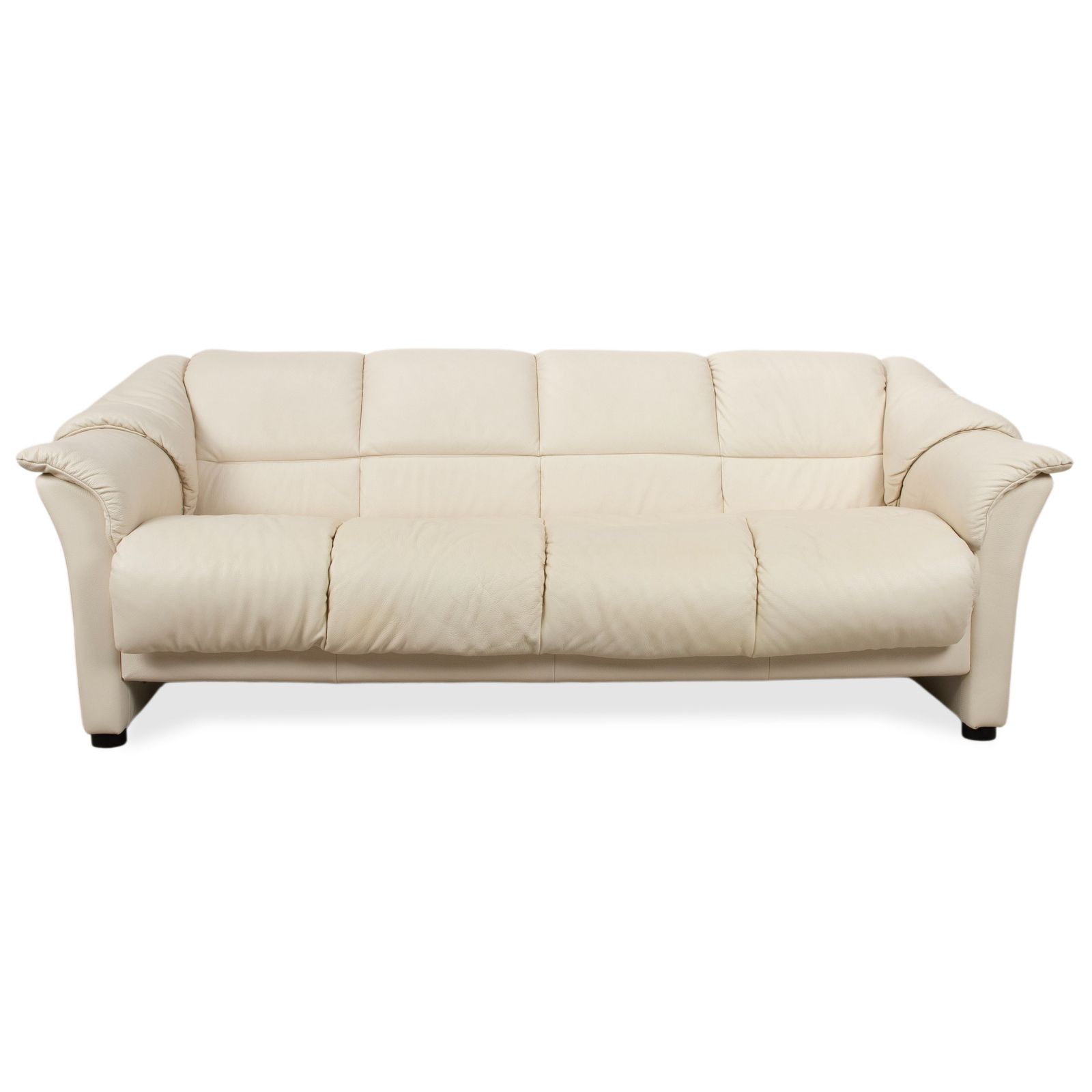 Canapé 4 places Stressless Oslo en cuir, blanc crème coquille d'œuf