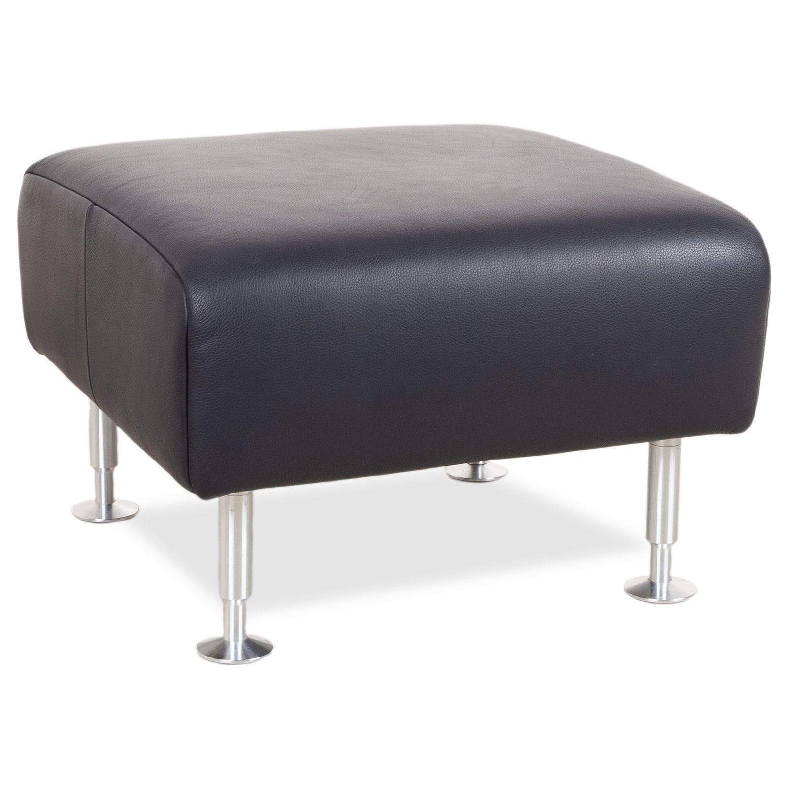 Pouf Rolf Benz 250 en cuir bleu marine