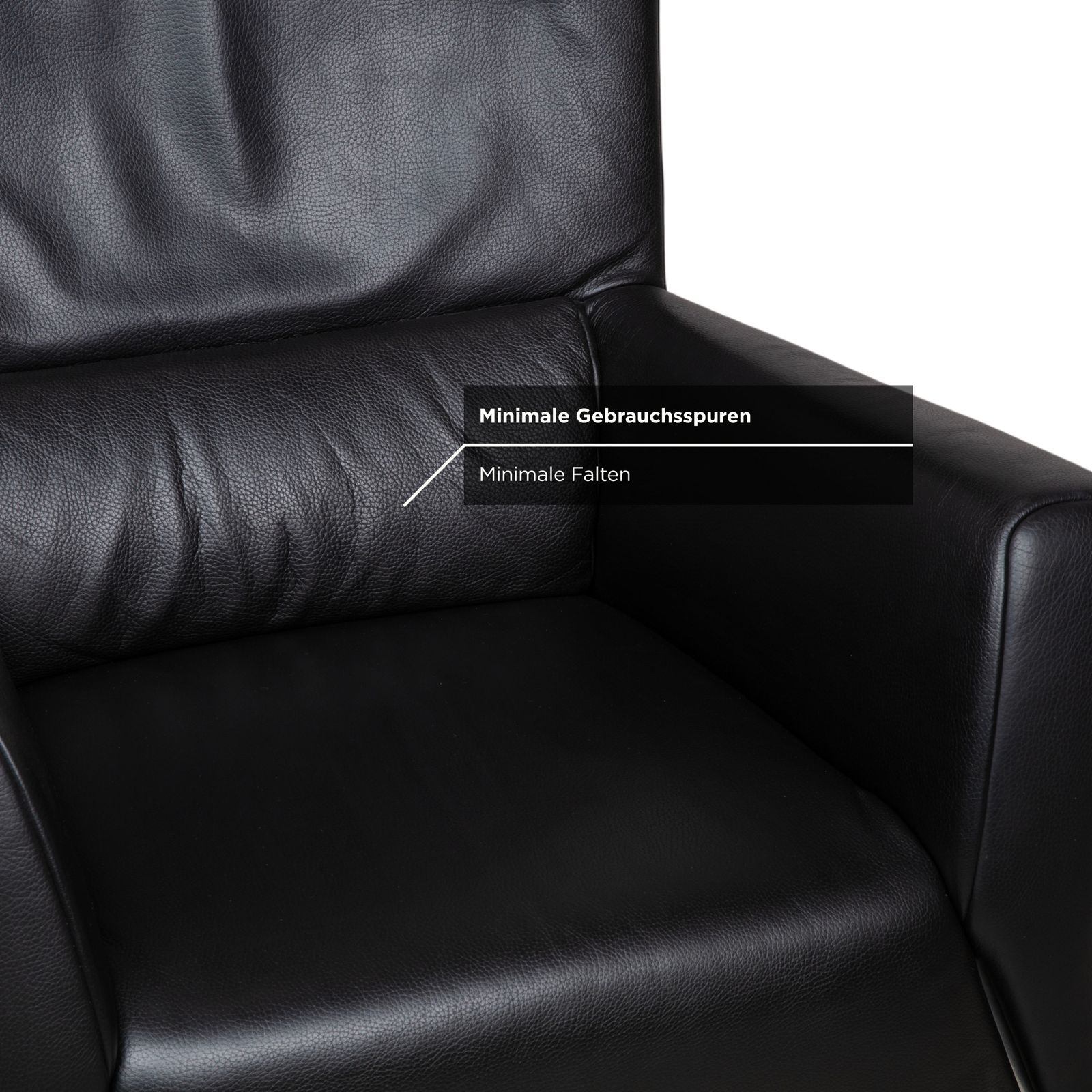 Rolf Benz 322 Leather Metal Armchair Black photo 1452.0