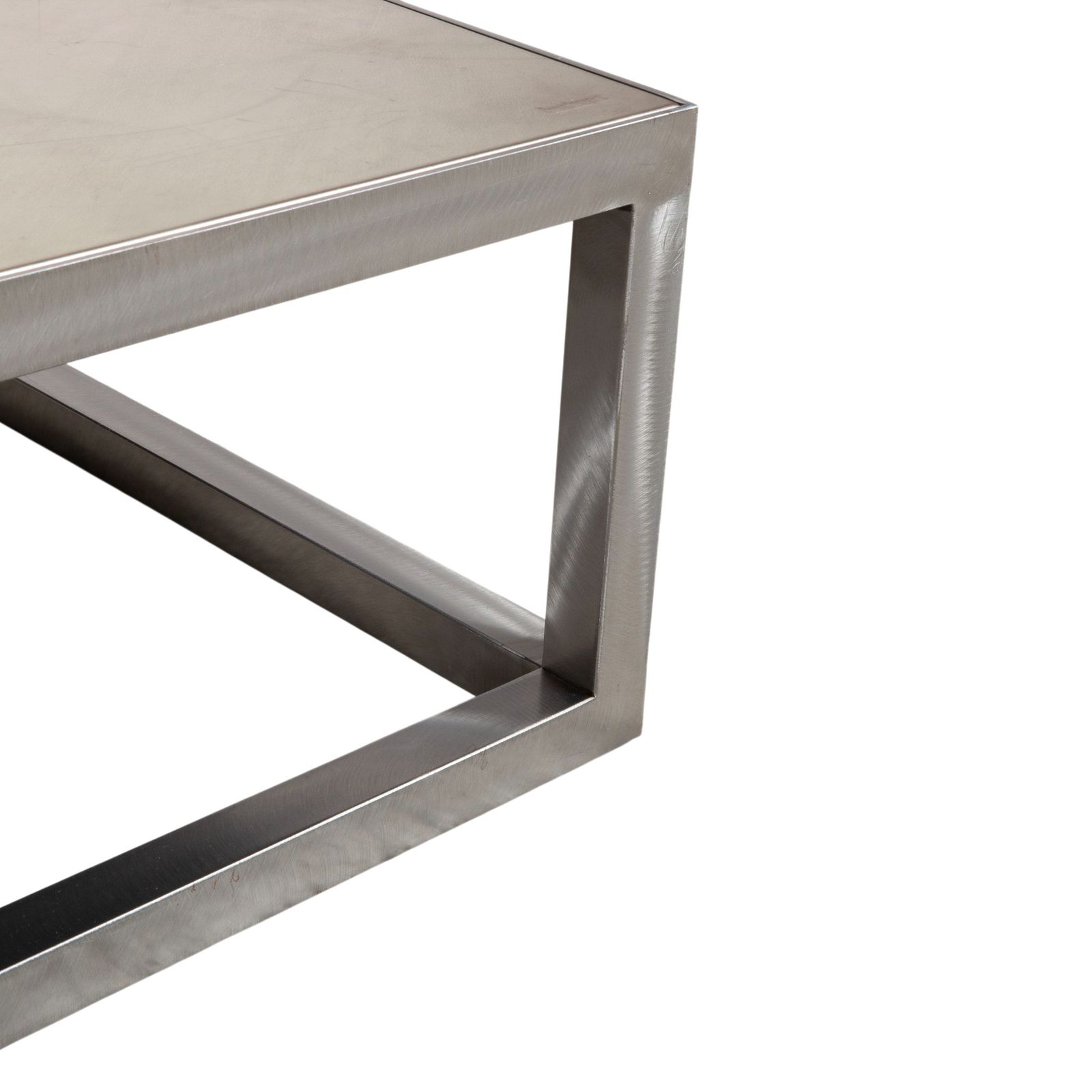 Table basse Baxter Infinity en métal, coloris argent photo for sale