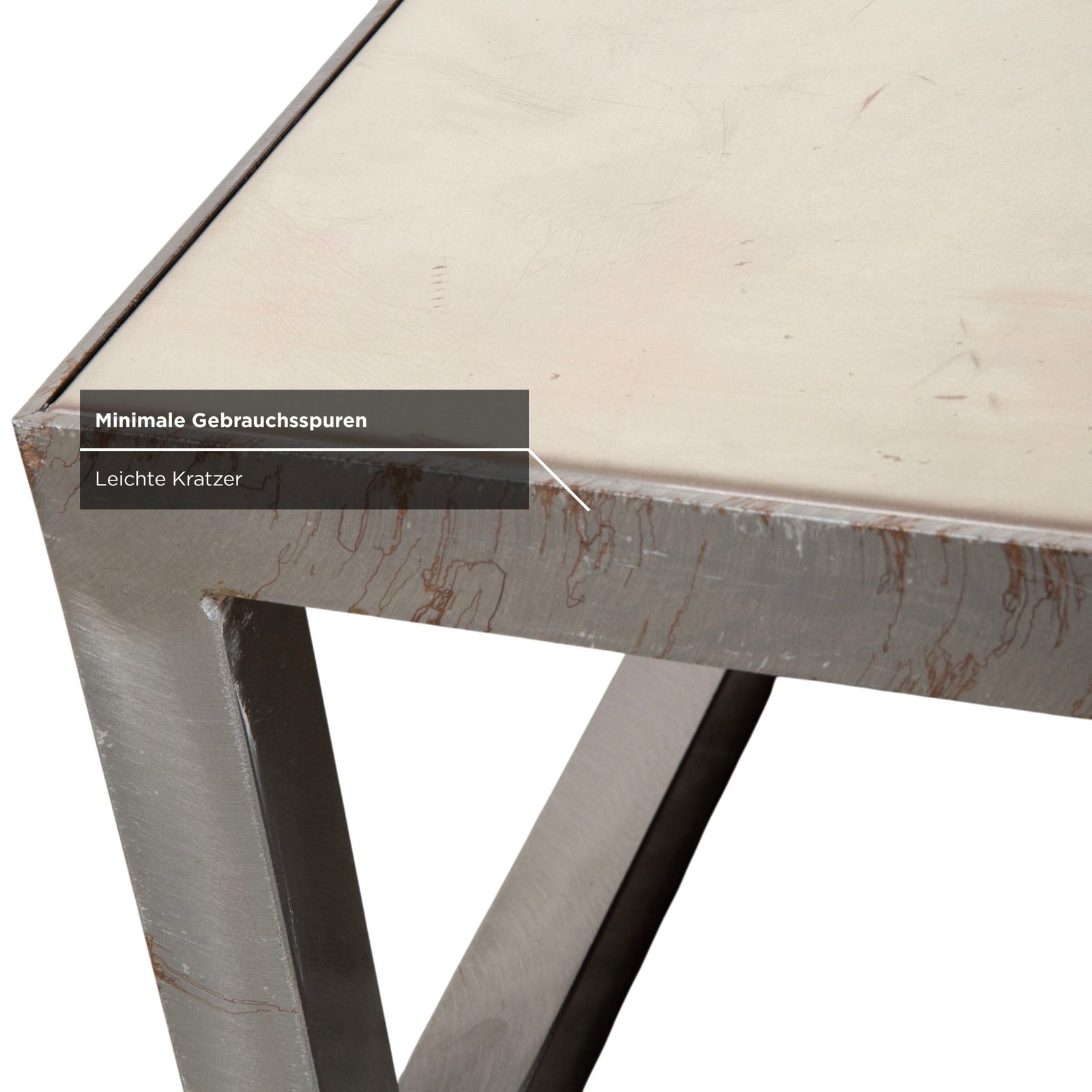 Table basse Baxter Infinity en métal, coloris argent photo vintage