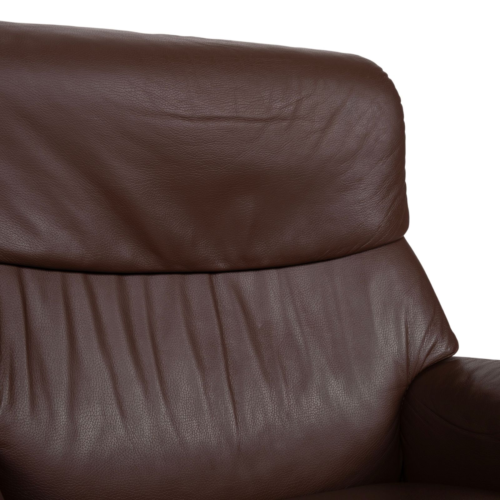 Fauteuil relax Stressless Vision en cuir brun, bois brun foncé, fonction manuelle photo vinterior
