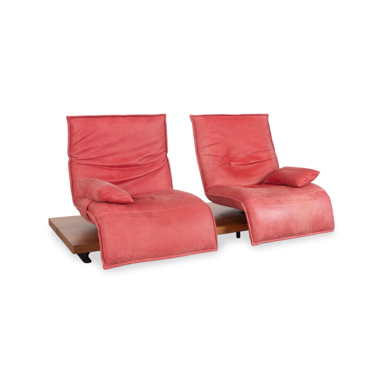Koinor Free Motion Epos 2 Leather Two Seater Red Electric Function Sofa photo for sale
