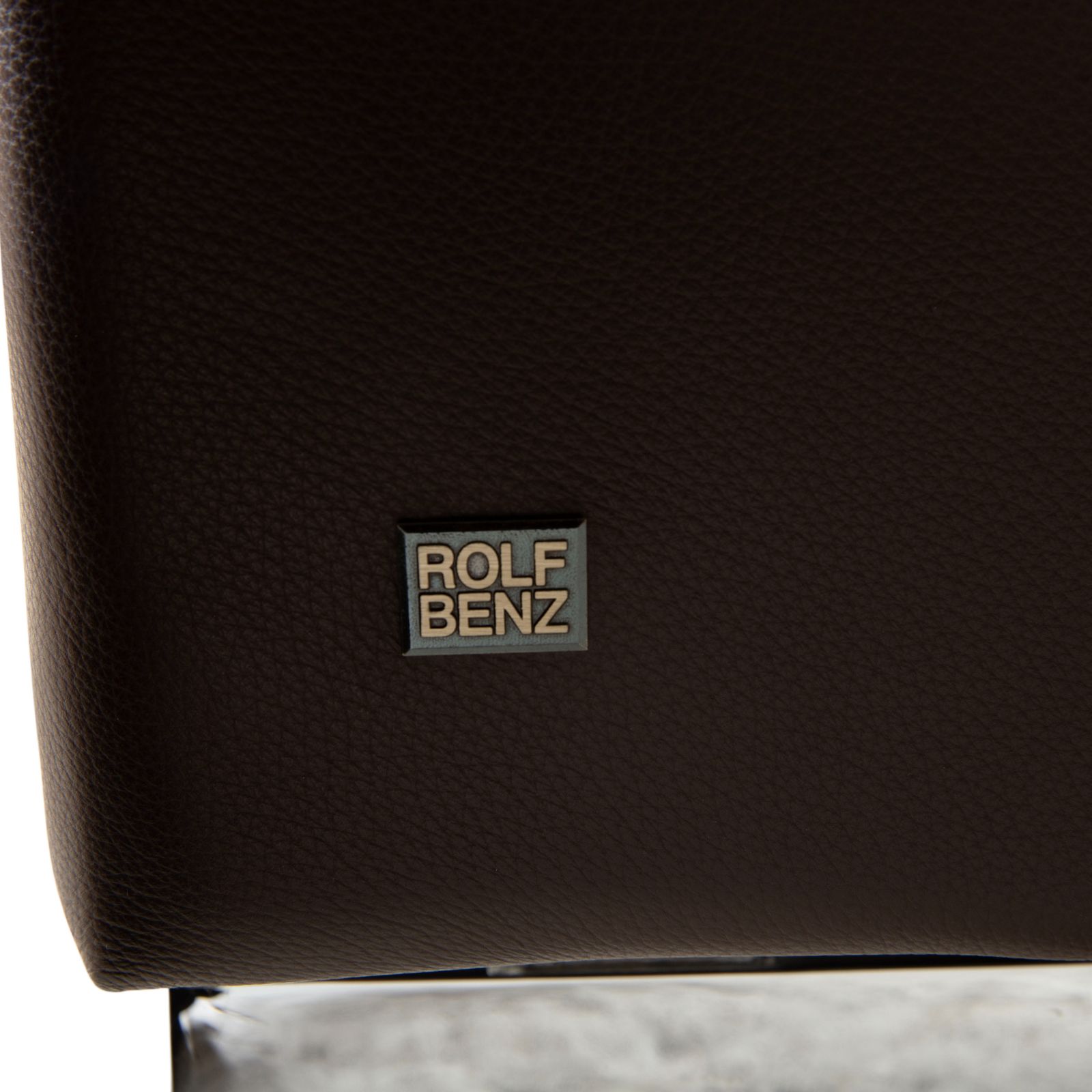 photo for sale Ensemble Rolf Benz Vida en cuir, canapé deux places et fauteuil, marron, chrome