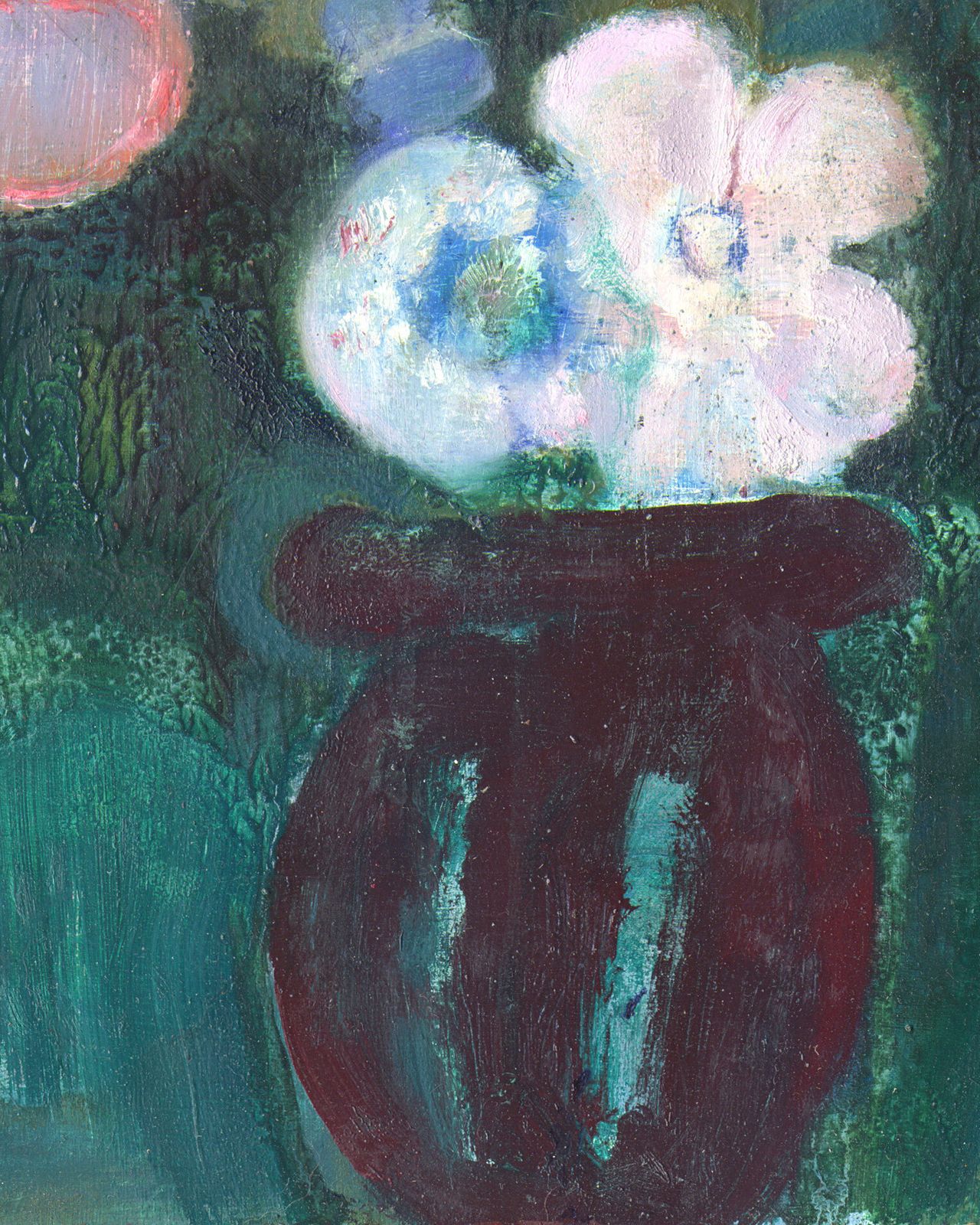 Fine Contemporary Oil On Semi Abstract Flower Panting photo Art