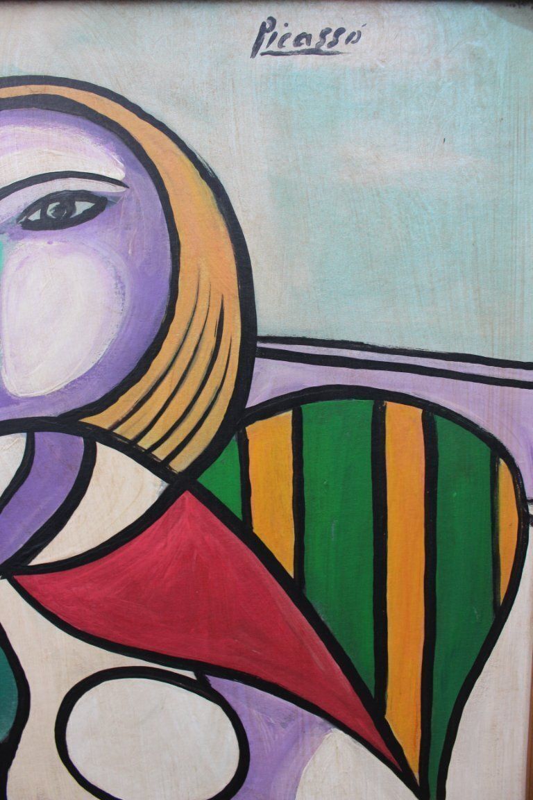 Pablo Picasso Oil Painting Blue Period photo for sale