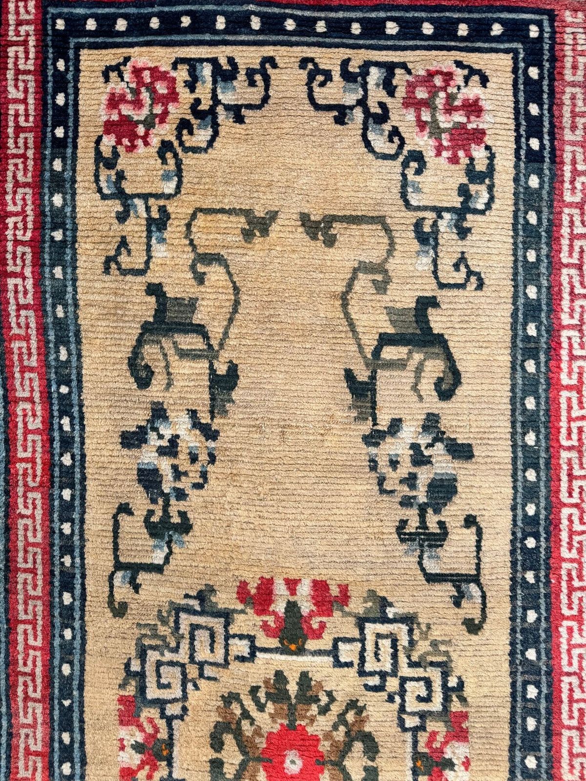 Antique Tibetan Runner 4.03m X 0.81m photo vintage