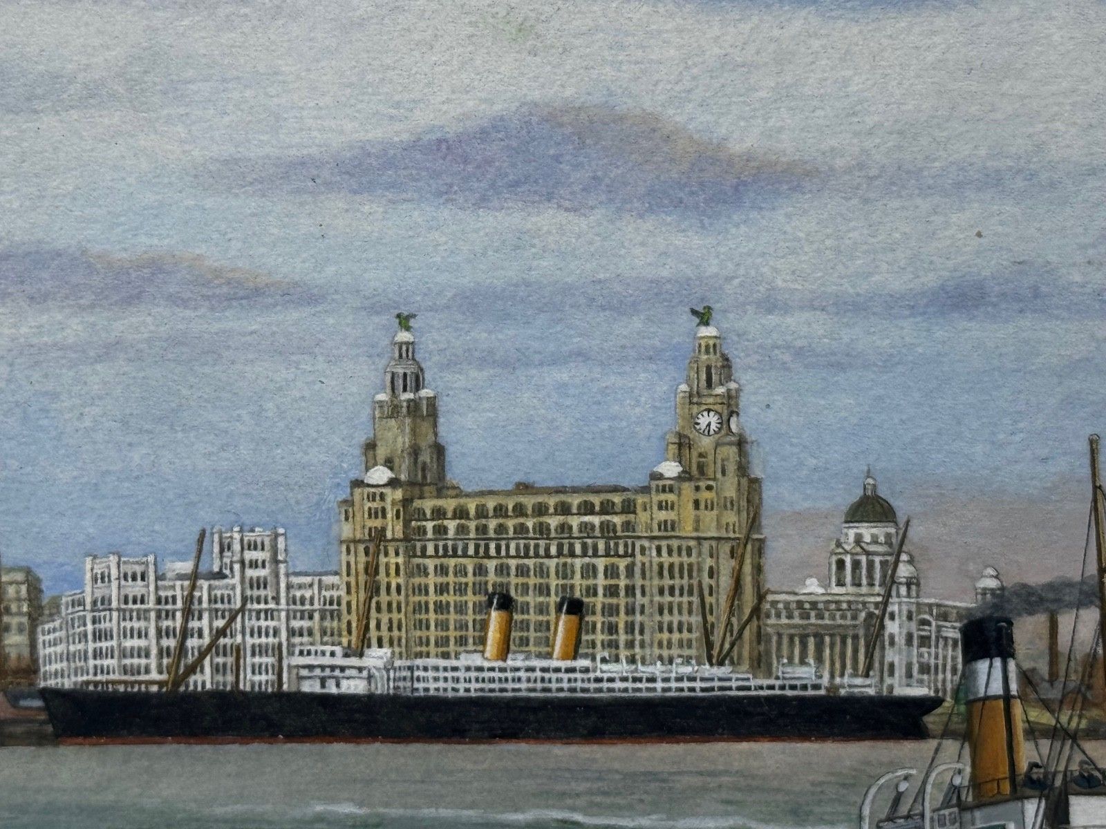 photo for sale Sisters Of The Mersey Rms Lusitania & Rms Mauretania Marine Masterpiece Painting