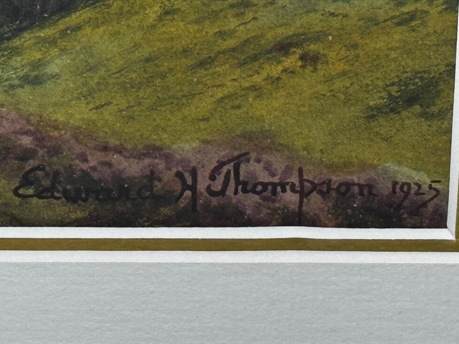 Schilderij van het Lake District, Thirlmere en Helvellyn, door Edward Horace Thompson, ca. 1925 photo for sale