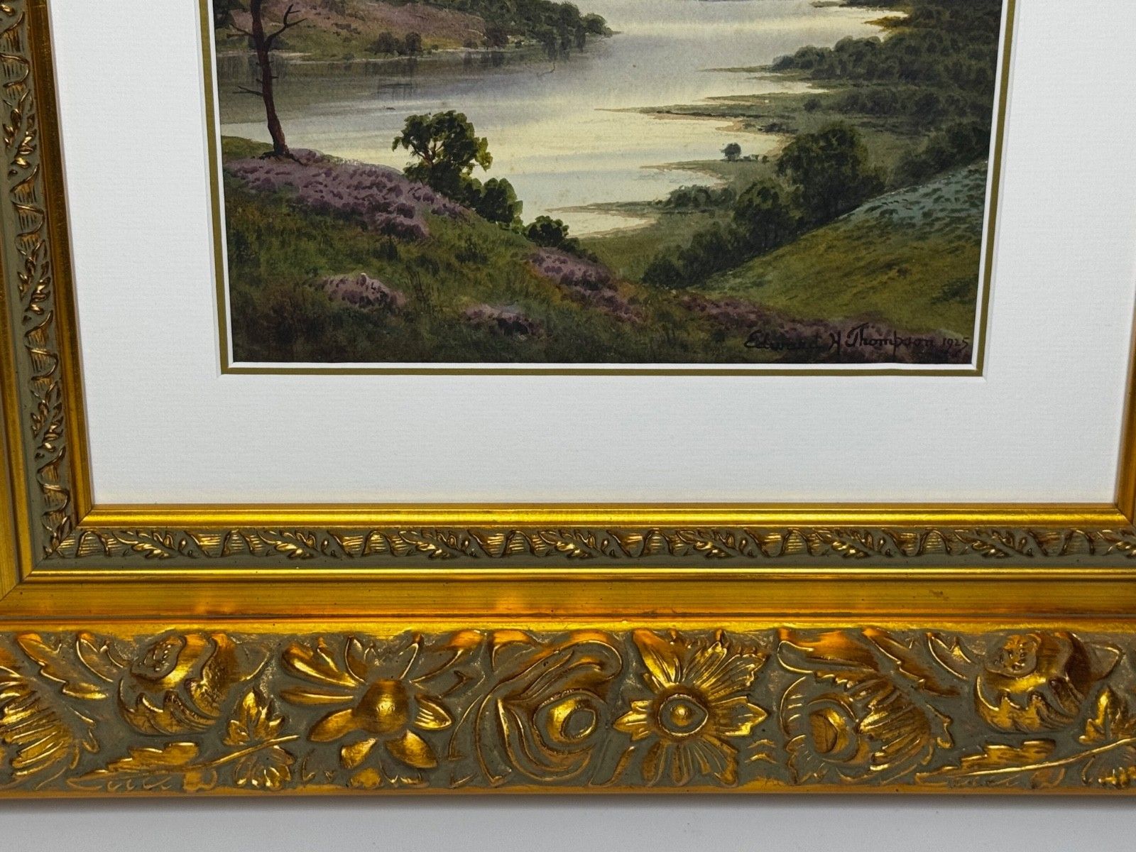 Beautiful Thirlmere And Helvellyn Lake District Painting By Edward Horace Thompson C1925 photo Art