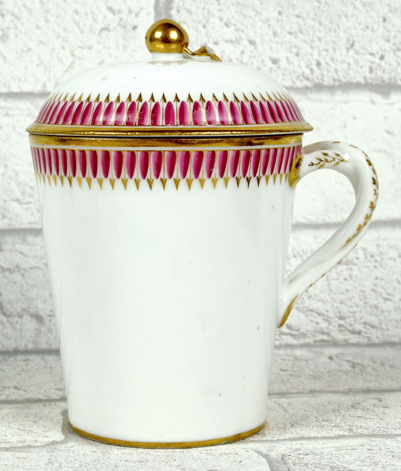 Paris Porselein Shakerbeker Met Deksel En Schotel    Eind 18e Eeuw photo Woonaccessoires