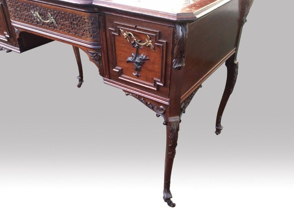 Superb Quality Antique Mahogany Bon Heur Du Jour Desk 42" X 25" X 48" High 107cms X 63cms X 122cms High photo for sale