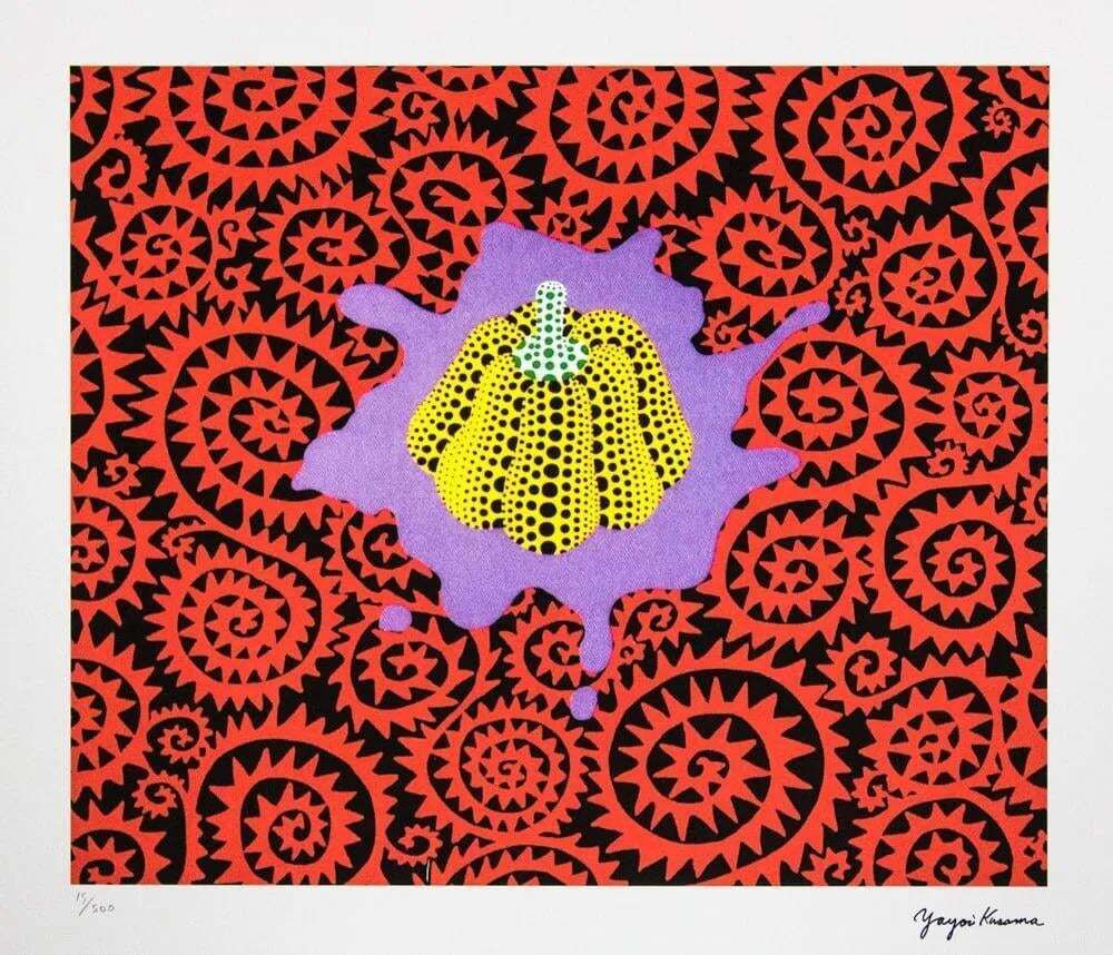 Naar Yayoi Kusama, Pumpkin, Lithografie, jaren 1990