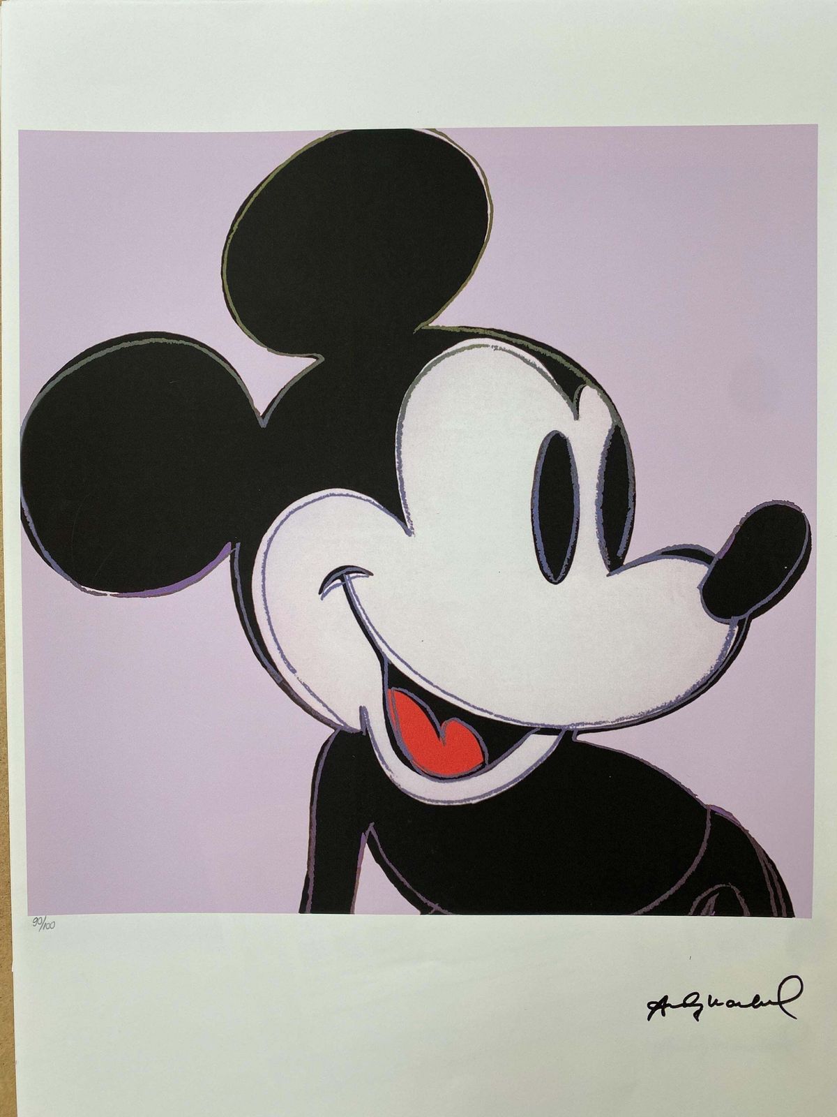 Naar Andy Warhol, Mickey, jaren 1980, Lithografie photo furniture