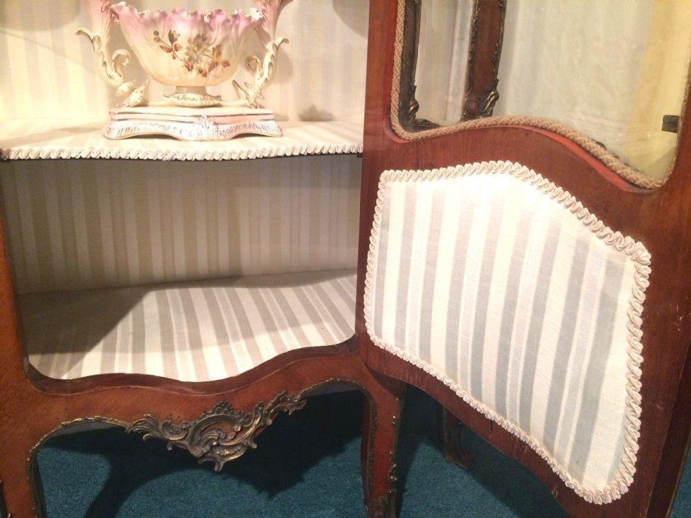 photo furniture A Stunning Antique Kingwood French Bombe Vernis Martin Display Cabinet