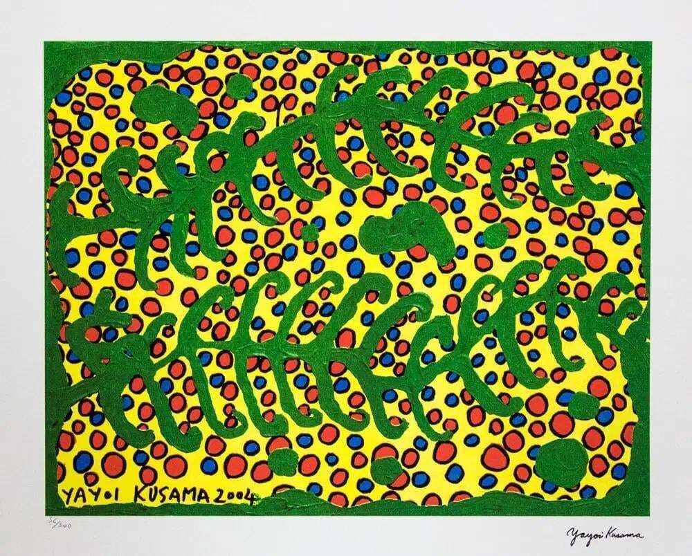 Naar Yayoi Kusama, The Prairie In Summer, lithografie, jaren 1990 photo furniture
