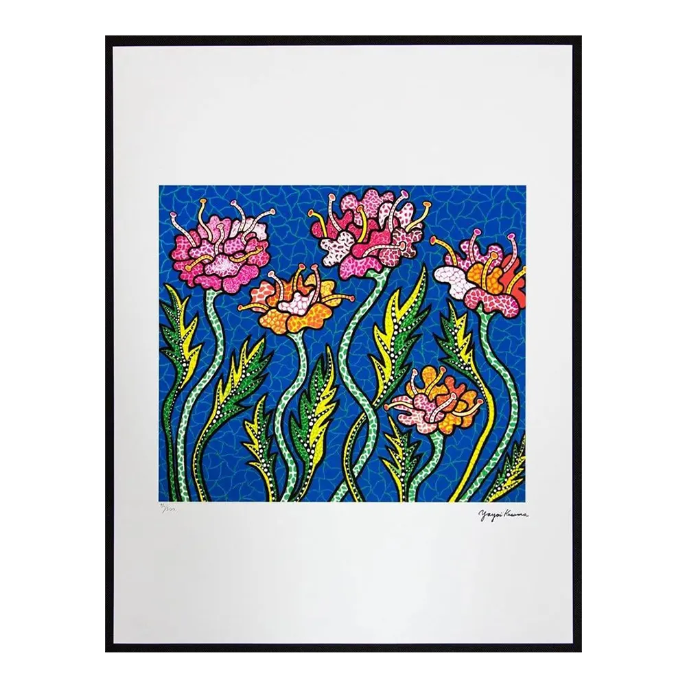 Naar Yayoi Kusama, Summer Flowers, lithografie, jaren 1990