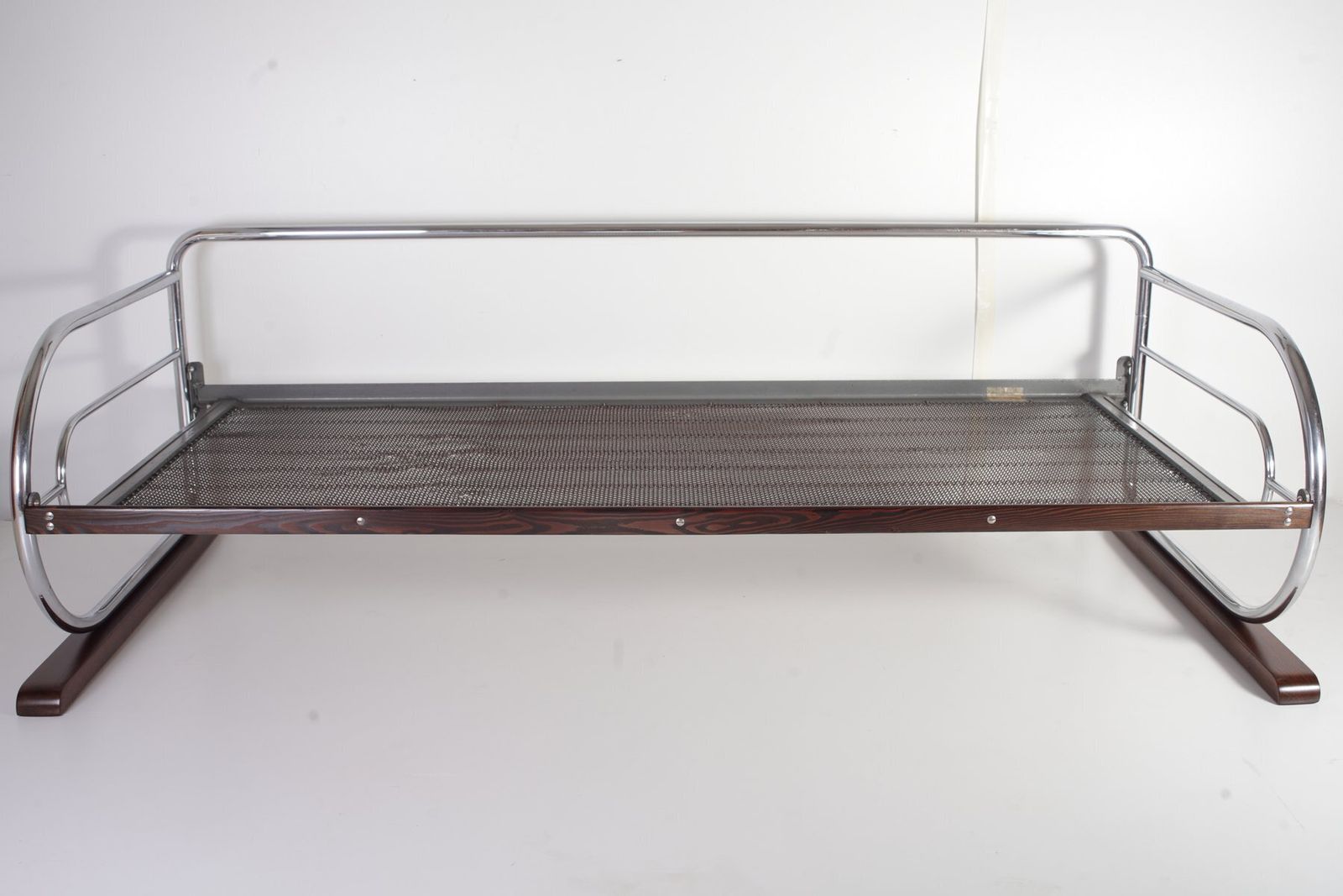 Bauhaus Tubular Chrome Daybed By Hynek Gottwald For Kovona, 1950s