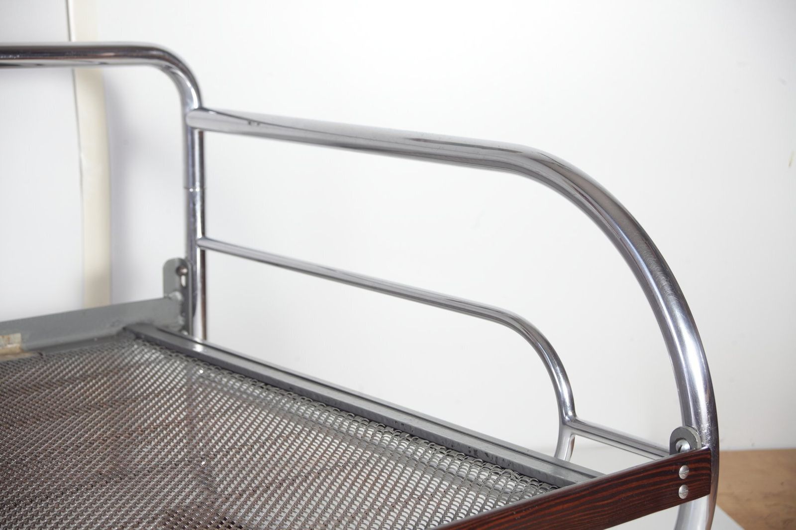 Bauhaus Tubular Chrome Daybed By Hynek Gottwald For Kovona, 1950s photo vintage