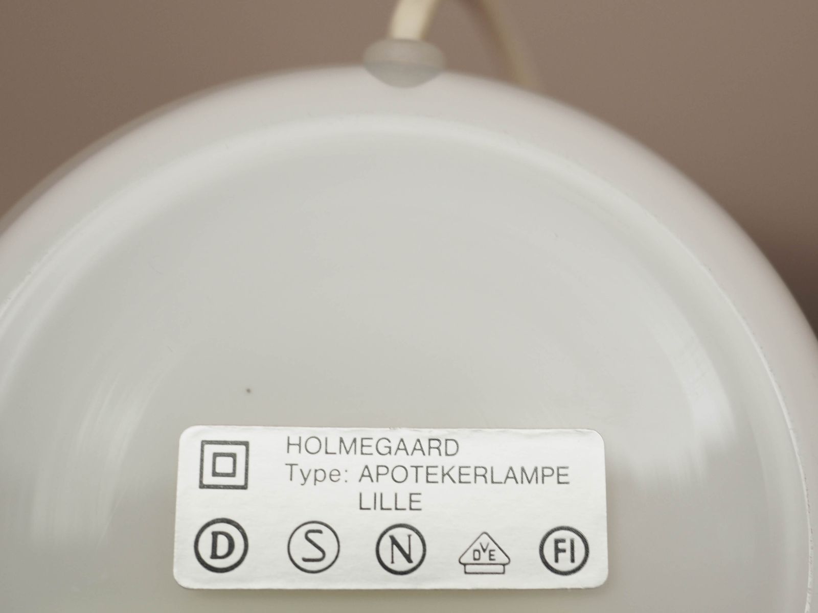 519.0 Holmegaard Glazen Tafellamp Met Stoffen Kap, Deens Design, jaren 1970 photo