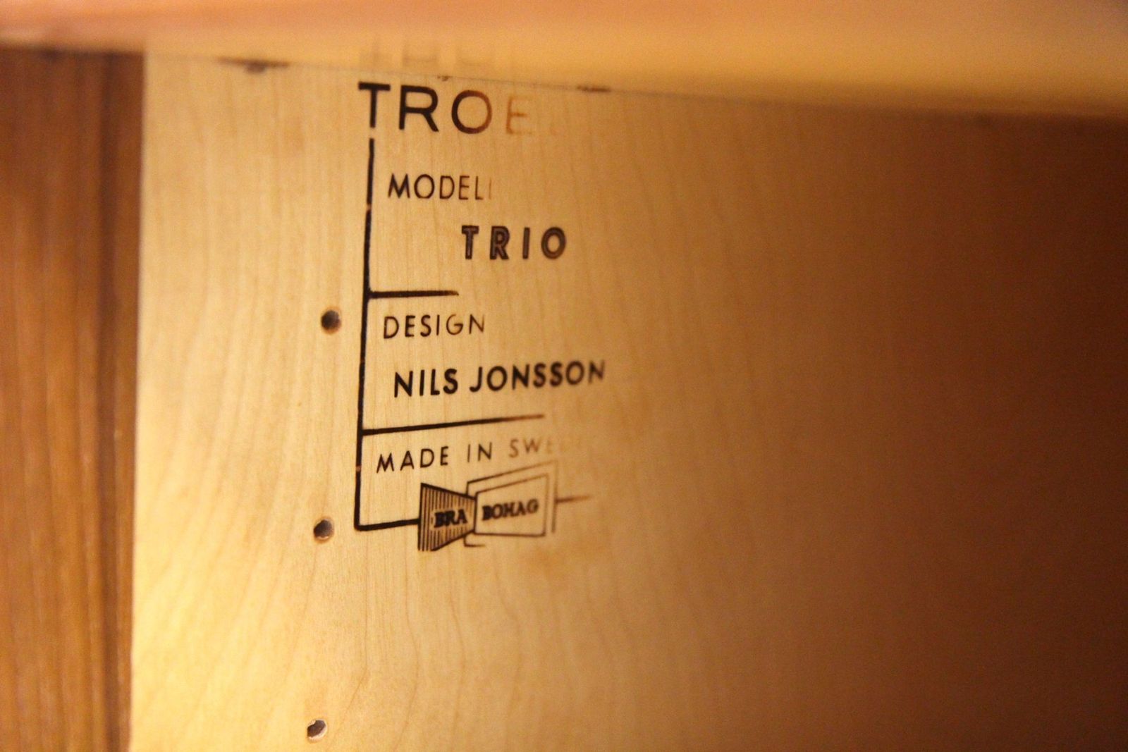 photo for sale Scandinavian Teak Trio Sideboard By Nils Jonsson For Troeds, Sweden, 1960