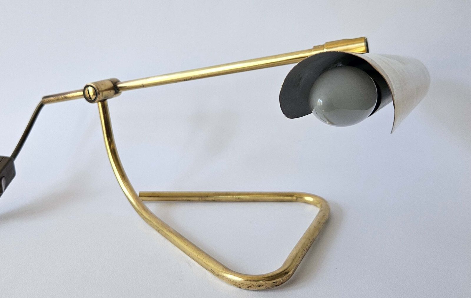 Zeldzame Mid-Century Messing Tafel- of Bureaulamp Omi, Kantoor of Bank, Duitsland, jaren 1970 photo for sale