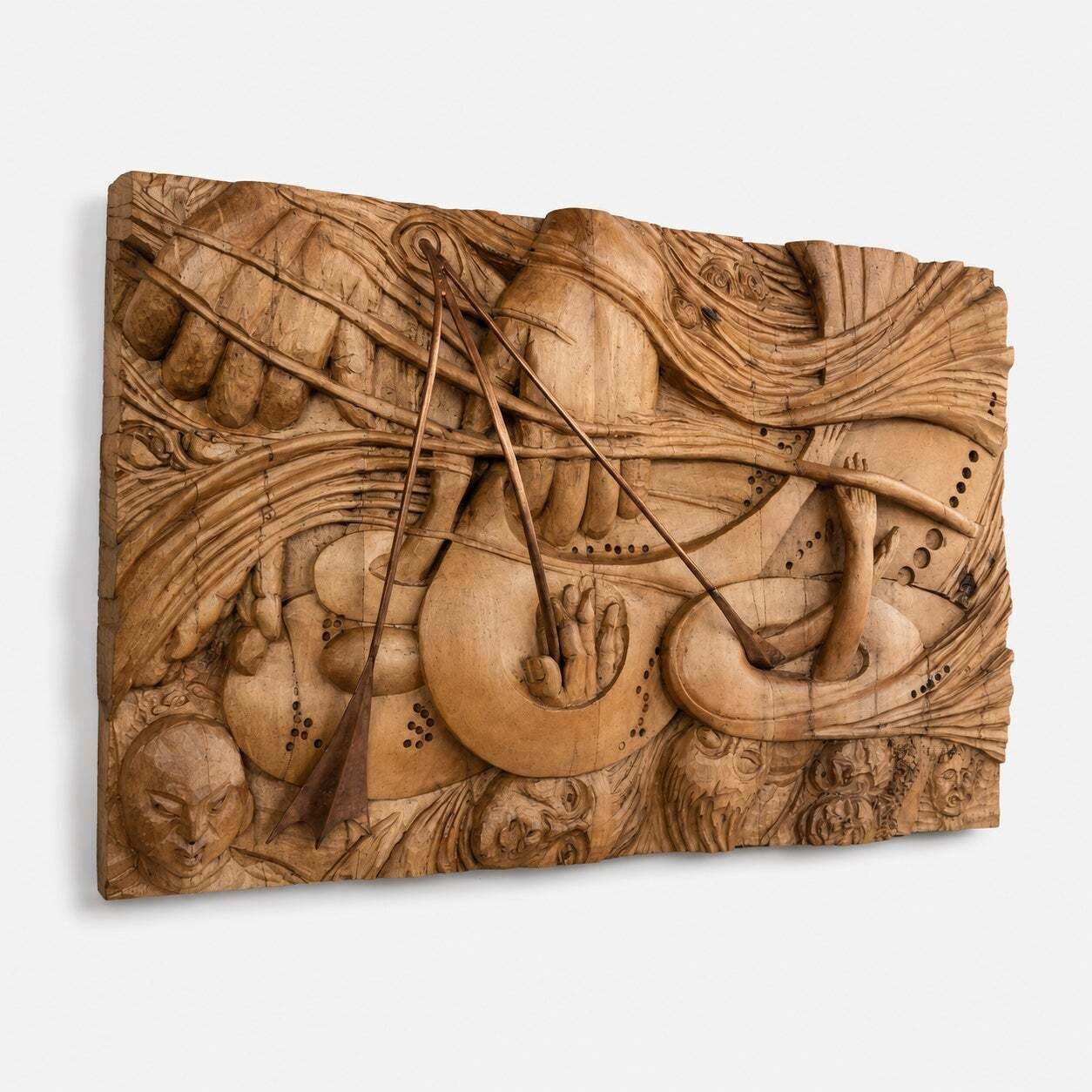 Carved Walnut Bas Relief “The Visions Of The Soul” By Gian Pietro Ceoldo photo 16225.0