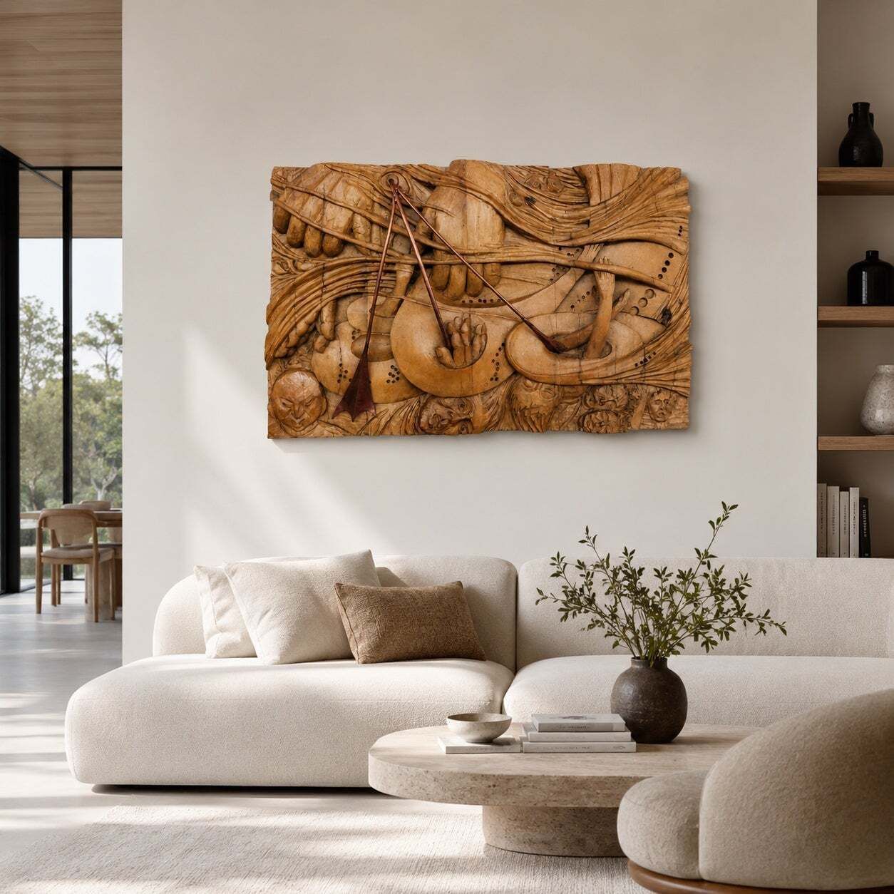 Carved Walnut Bas Relief “The Visions Of The Soul” By Gian Pietro Ceoldo photo buy