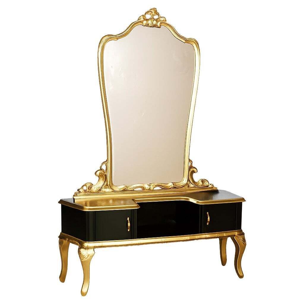 1930s Venetian Cream Lacquered And Gilded Dressing Table By Fratelli Testolini photo furniture