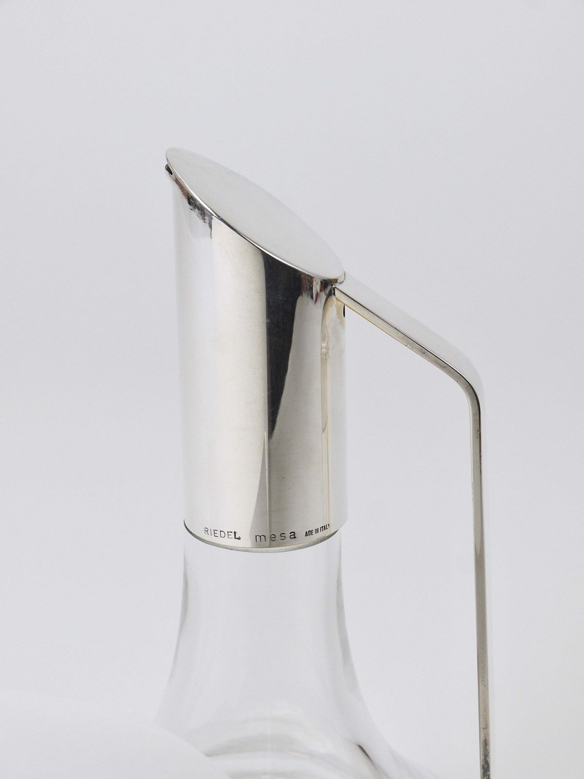Riedel Mesa Elegante Zilveren Kristallen Karaf, Decanteerkaraf, Kan, Italië, jaren 1980 photo Woonaccessoires