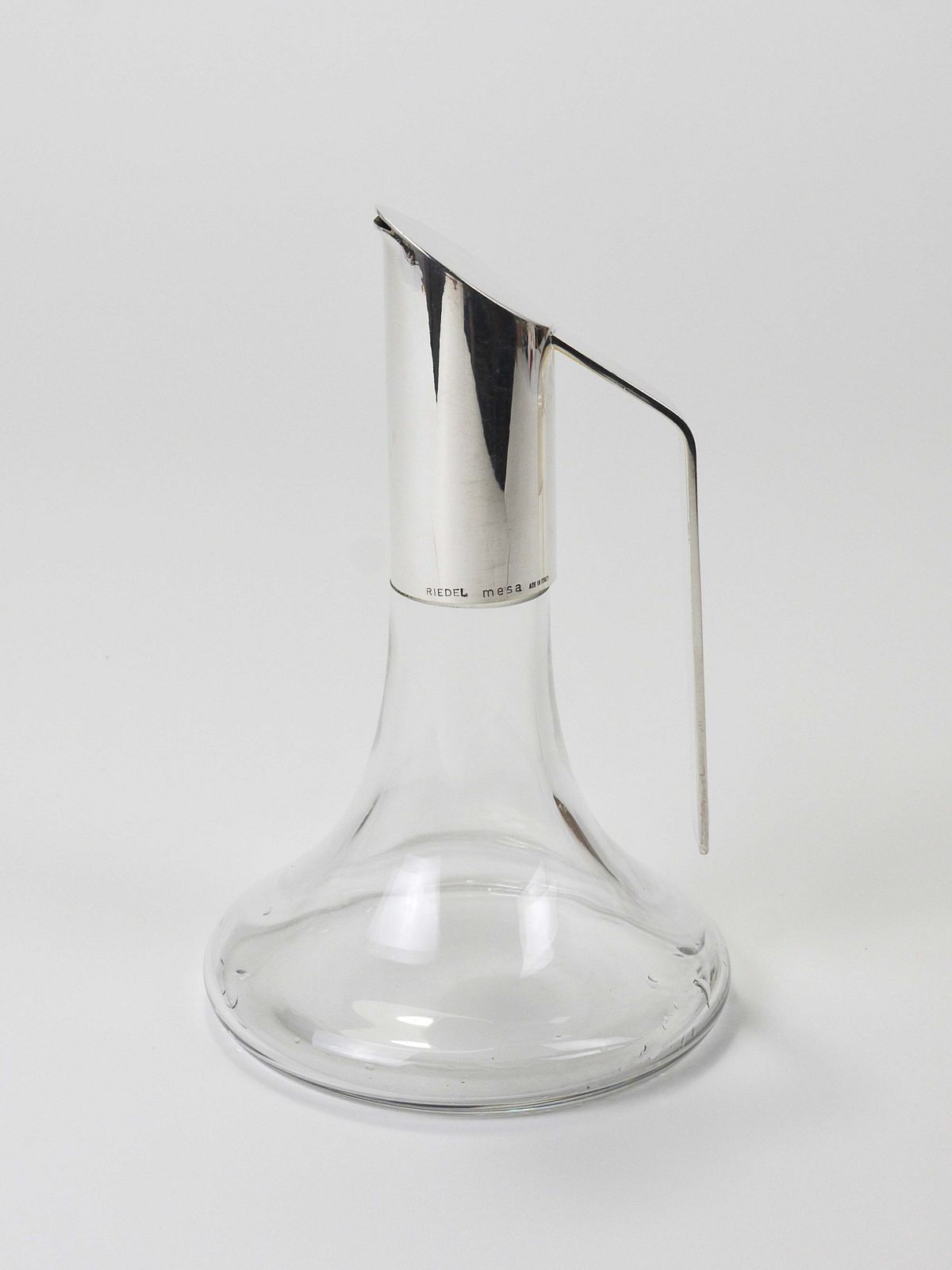 667.0 Riedel Mesa Elegante Zilveren Kristallen Karaf, Decanteerkaraf, Kan, Italië, jaren 1980 photo