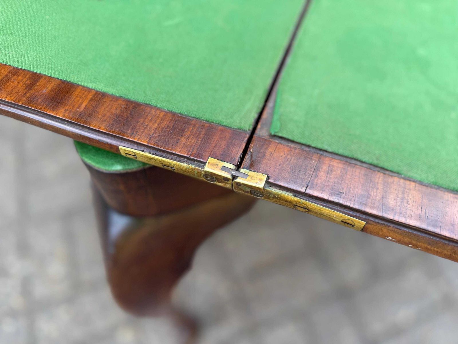 Settee Height Vintage Mahogany Games Table Card Table Low Occasional Table Side Table Folding Top Storage Compartment photo for sale