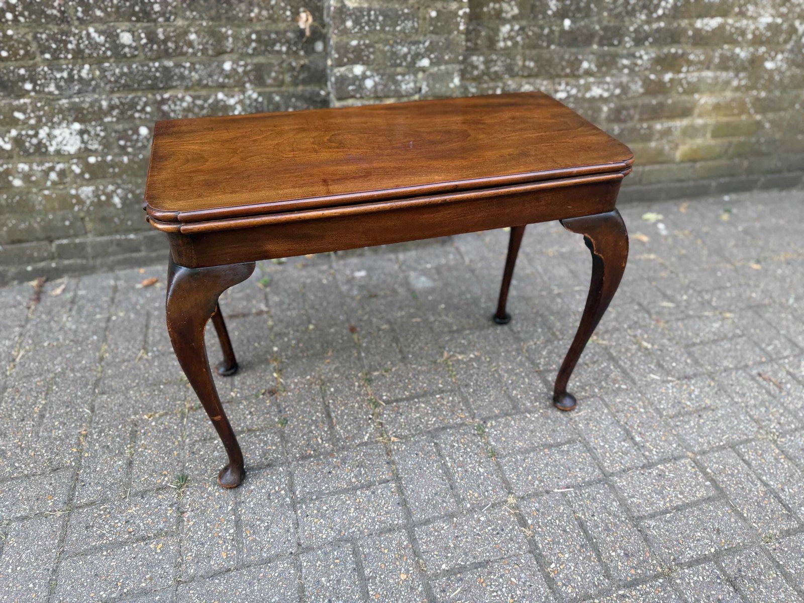 Settee Height Vintage Mahogany Games Table Card Table Low Occasional Table Side Table Folding Top Storage Compartment photo vintage