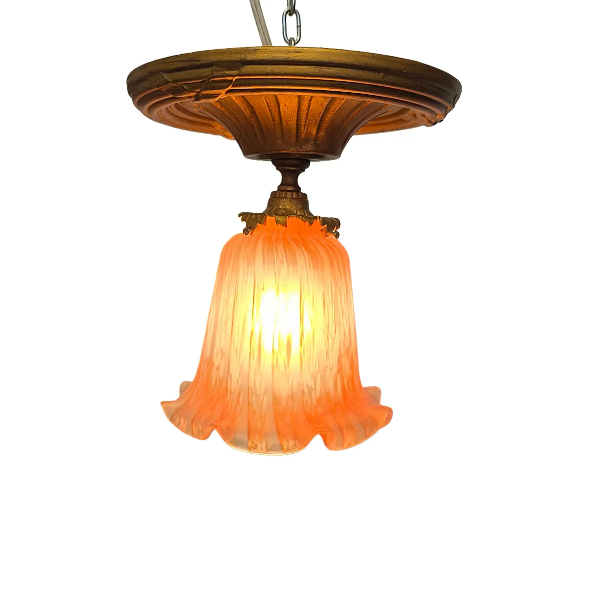 Art Nouveau Plafondlamp, Begin 1900s photo vinterior