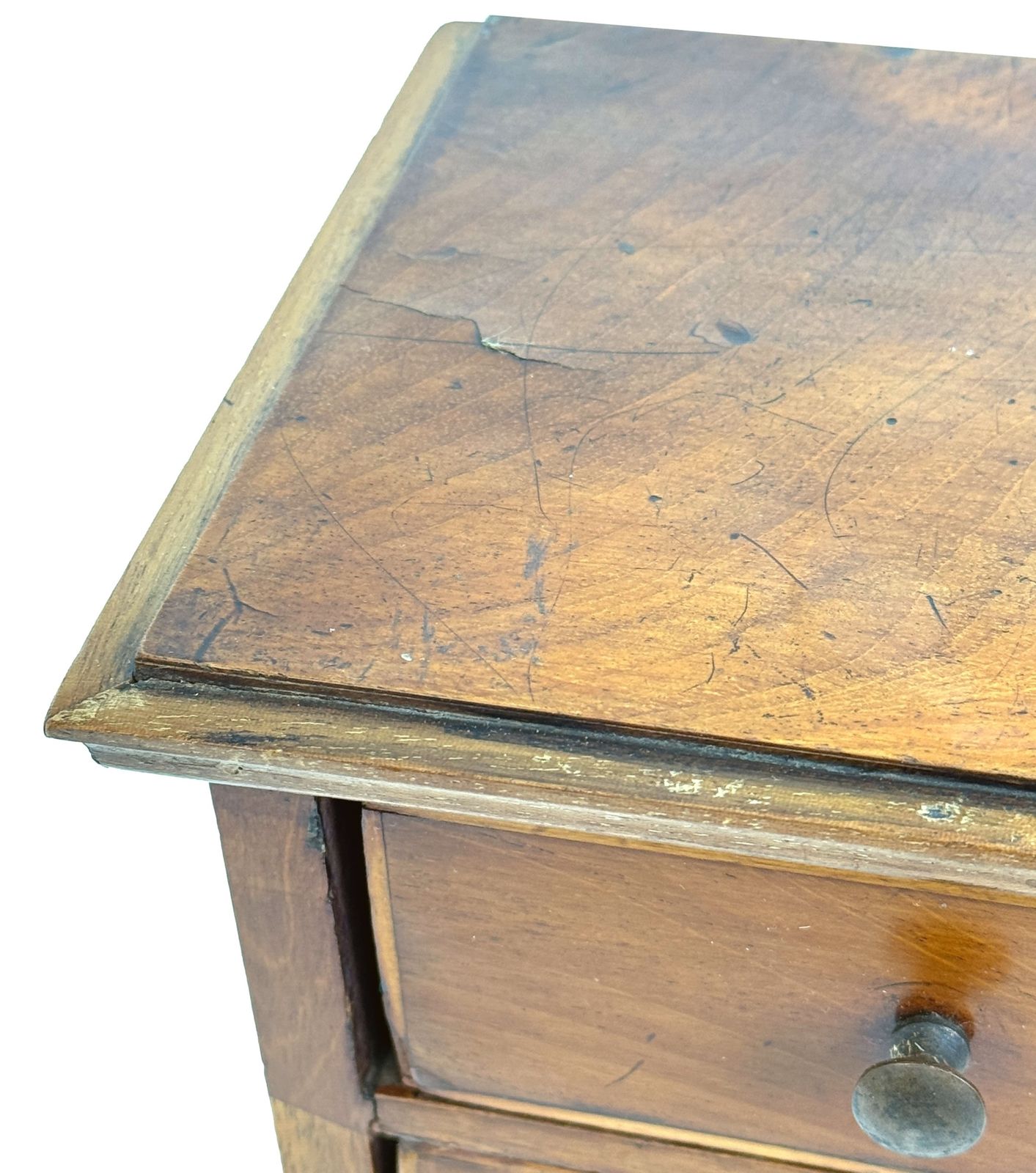 Petite commode miniature georgienne en acajou, XVIIIe siècle (Angleterre, vers 1790) photo for sale