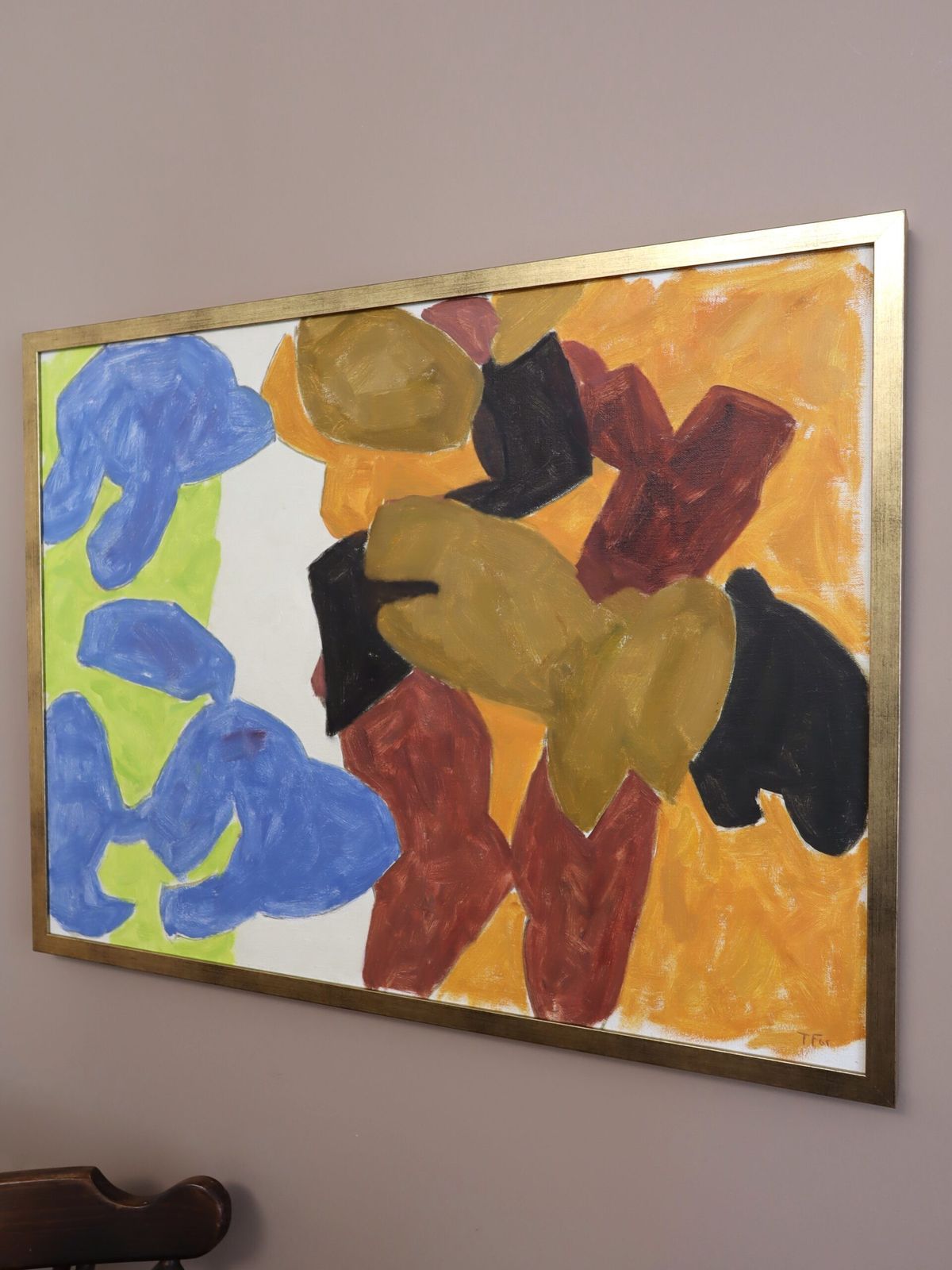 Forms In Motion, olieverfschilderij, midden 20e eeuw photo Kunst