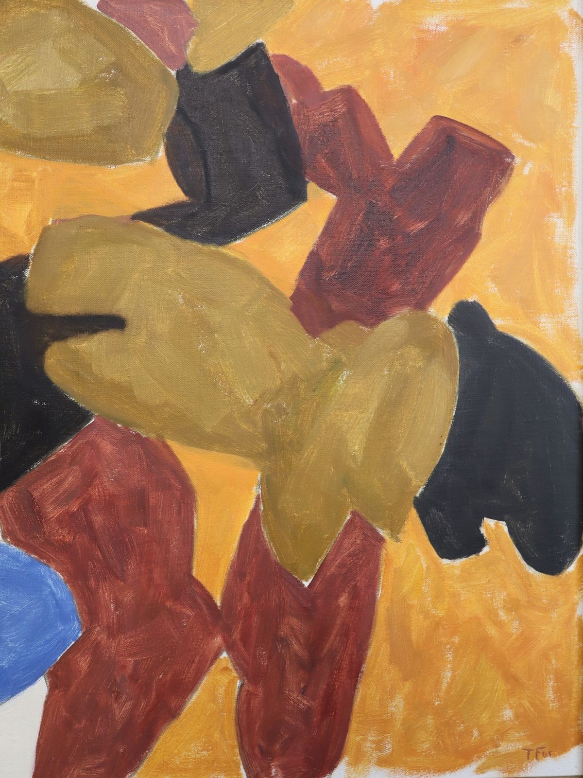 Forms In Motion, olieverfschilderij, midden 20e eeuw photo vinterior