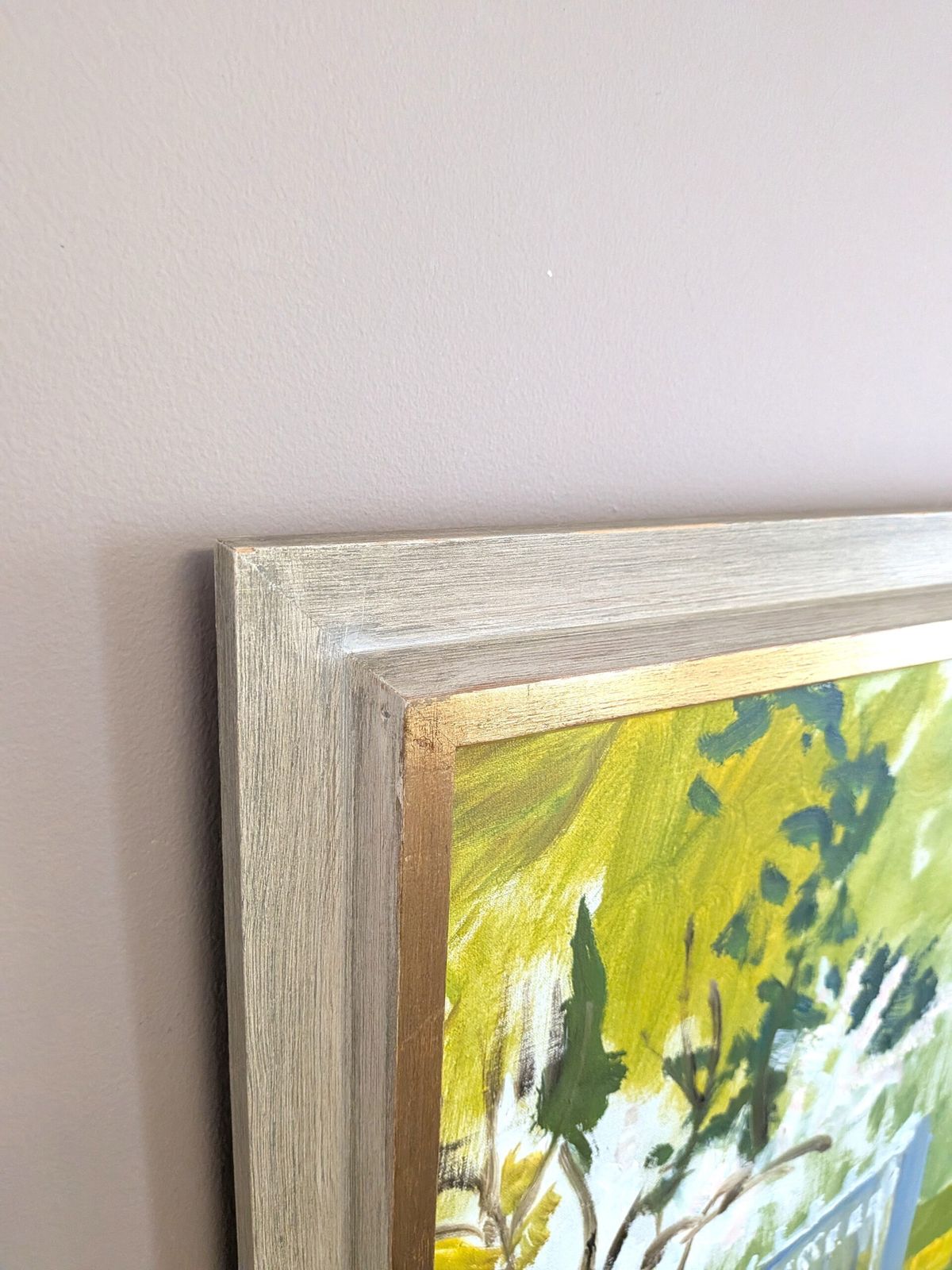 Tuinpoort in de lente, olieverf op doek photo Kunst