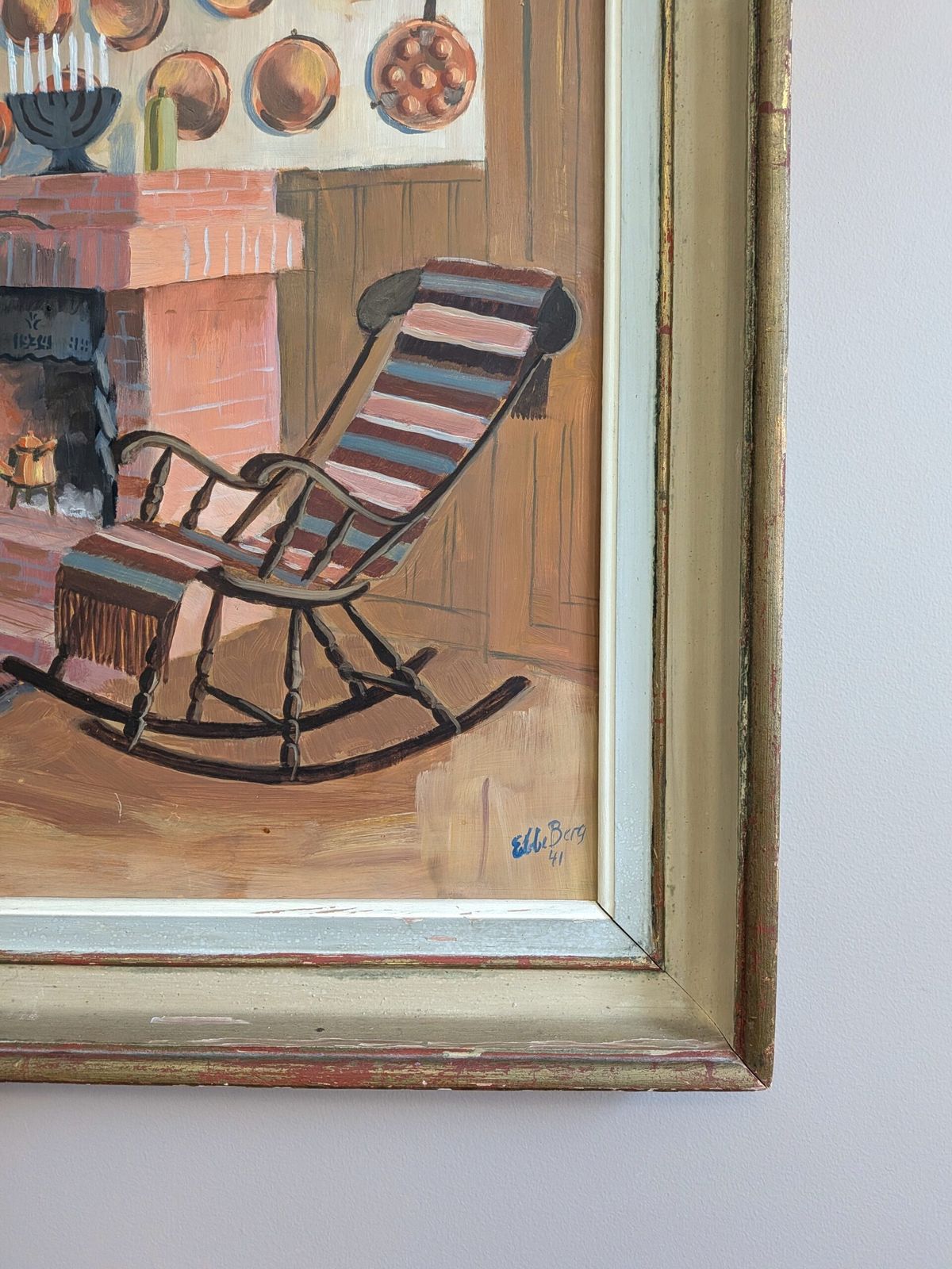 The Family Sitting Room In Oil Onto Board photo Kunst
