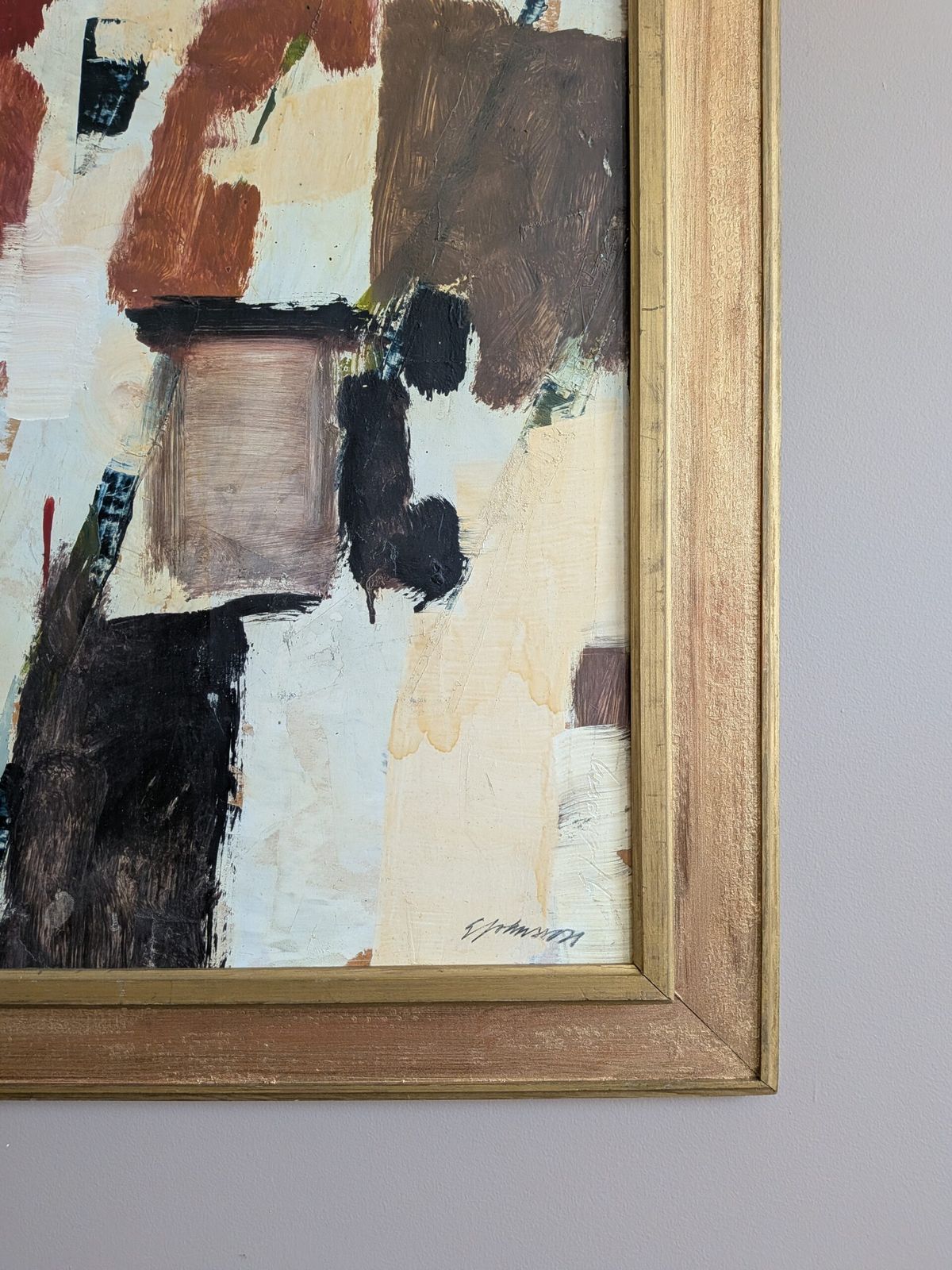 Threshold Of Presence, midden 20e eeuw olieverfschilderij photo vinterior